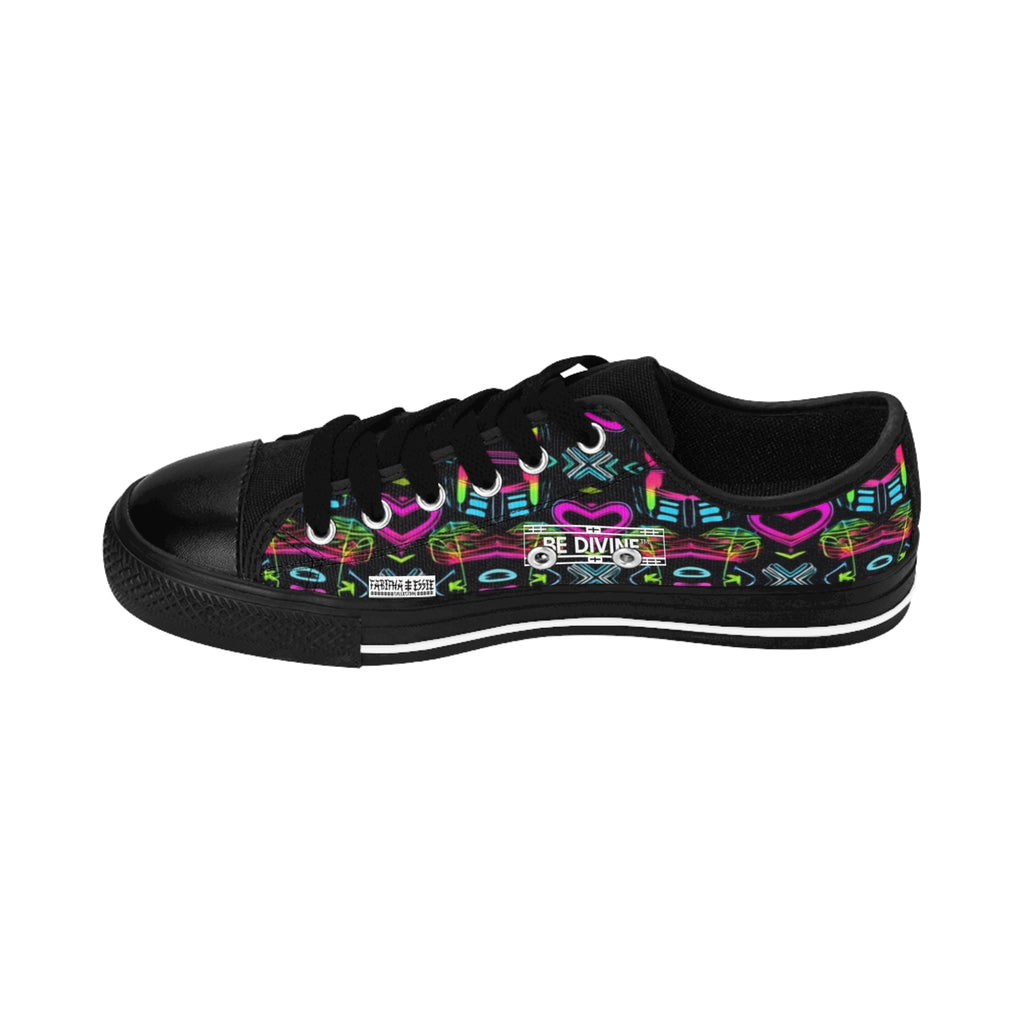 Neon Heart Flow Low-Top Sneakers - BE Divine™ Designed by Tabitha Essie