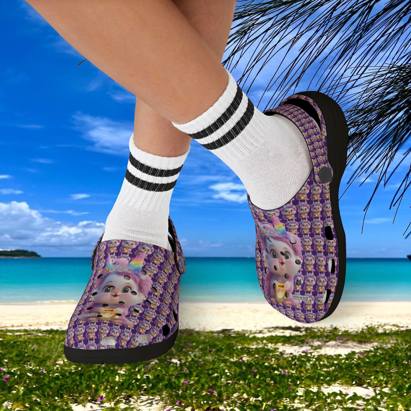 Kids EVA Foam Clogs (AOP) | BE DIVINE™ Comfort Slides