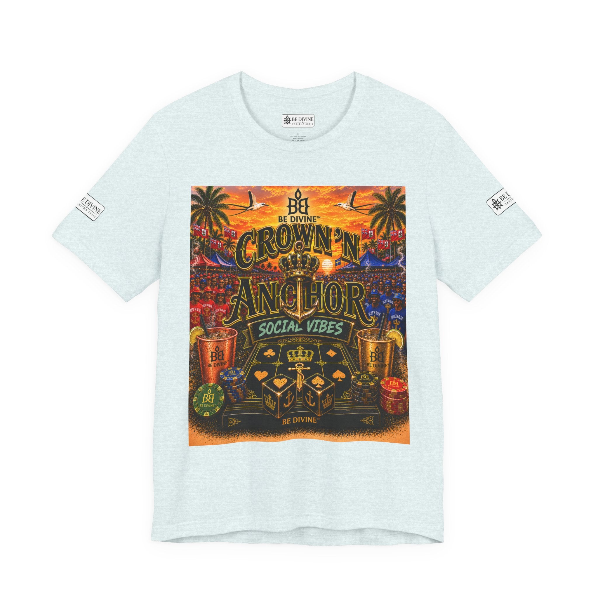 BE DIVINE™ Cup Match Social Vibes Tee – Crown 'N Anchor Edition