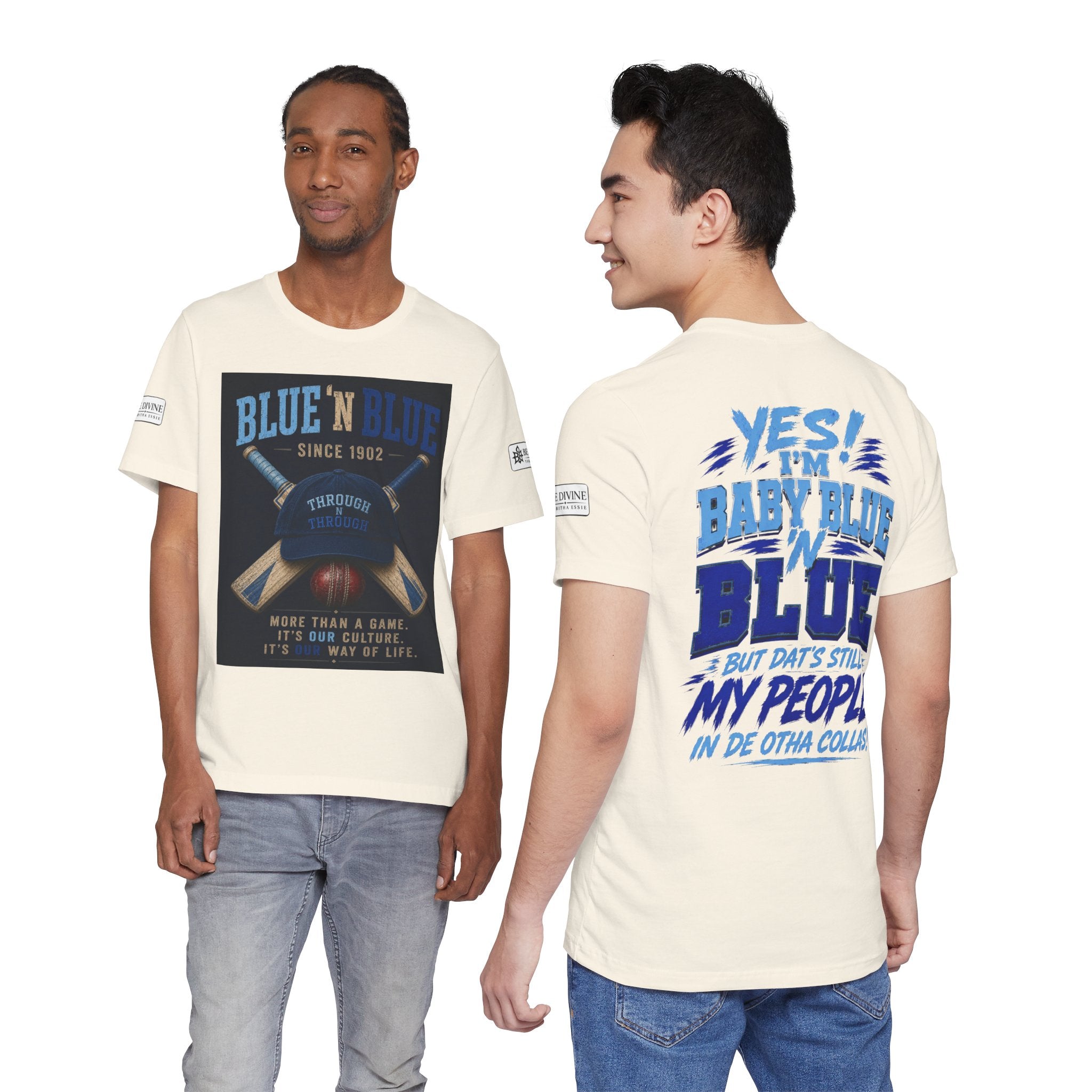 BE DIVINE™ Blue 'N Blue Since 1902 – Through 'N Through Heritage Tee