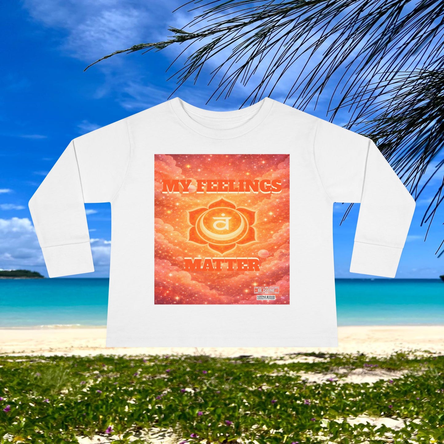 BE DIVINE™ Sacral Chakra Toddler Long Sleeve Tee | Emotional Expression & Creativity Shirt