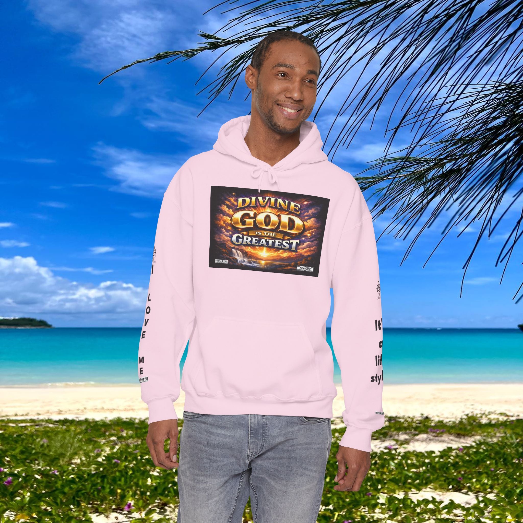 BE DIVINE™ Unisex Heavy Blend Hoodie – Divine God Is the Greatest Faith Statement Sweatshirt