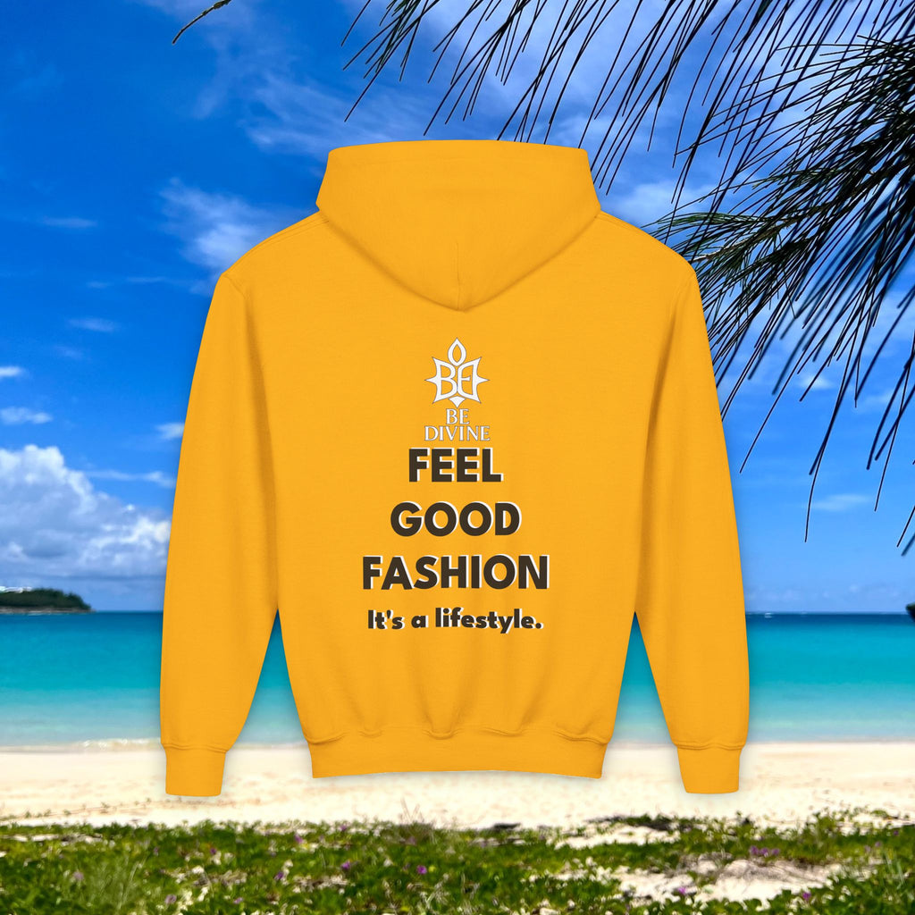 BE DIVINE™ Youth Hoodie – Gender Neutral, Soft Cotton, Inspirational Print (Youth S–XL)