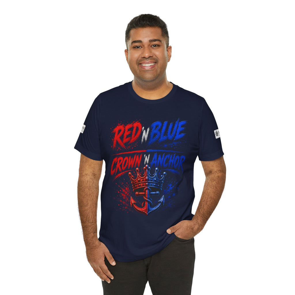 BE DIVINE™ Red ’N Blue Crown ’N Anchor Tee