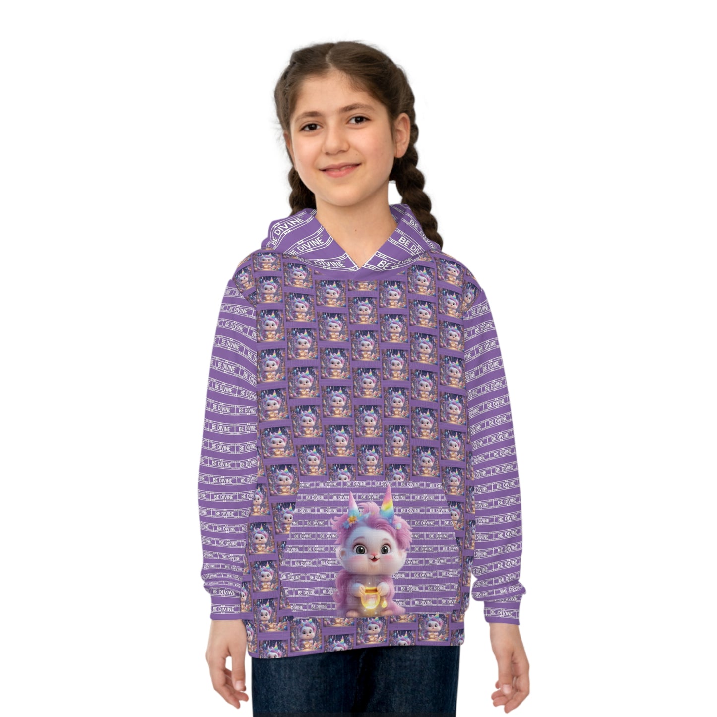 BE DIVINE™ Children’s All-Over Print Hoodie - Premium AOP, Soft & Cozy (Kids)