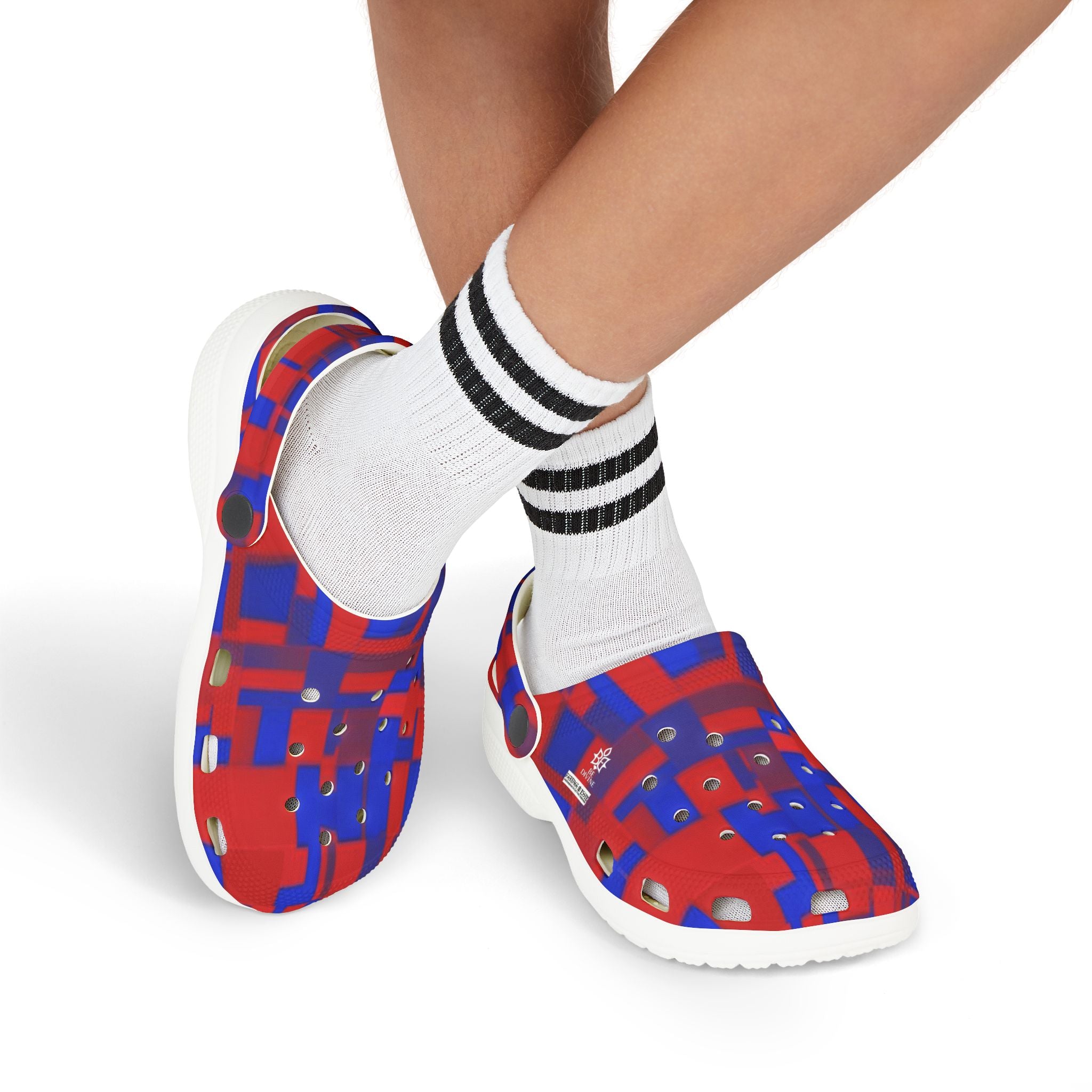 BE DIVINE™ Somerset Camo Block - One of One Cup Match Kids Foam Clogs by Tabitha Essie