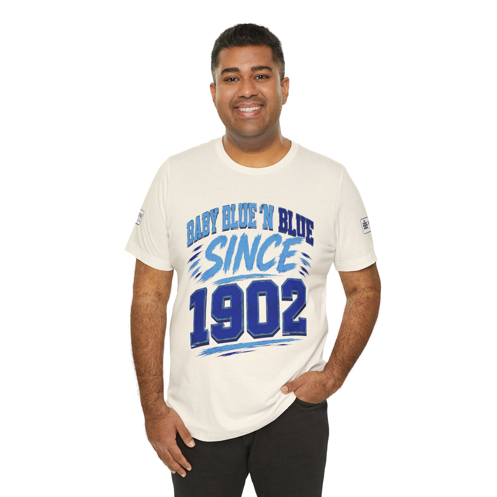 BE DIVINE™ Baby Blue 'N Blue Since 1902 Royalty Tee