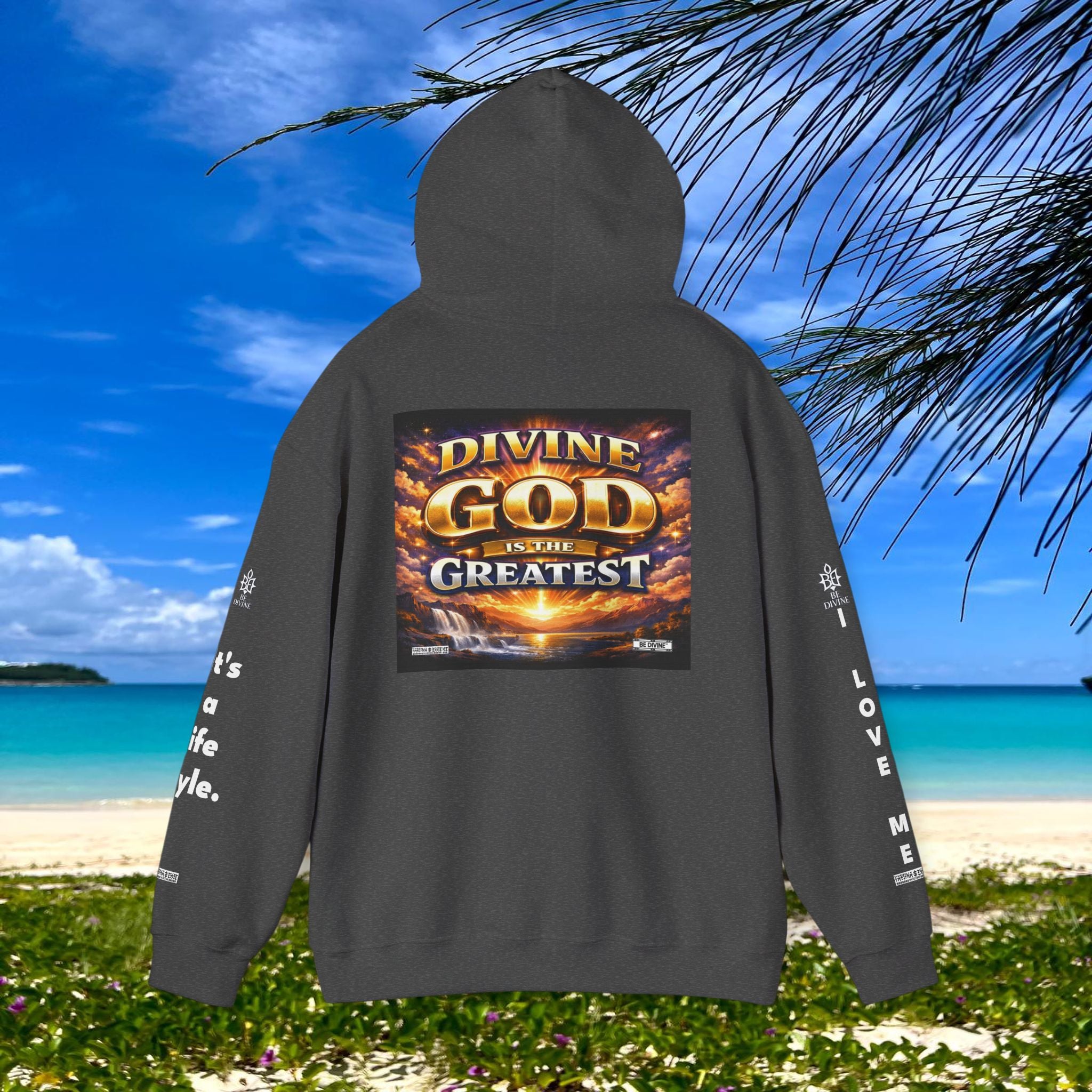 BE DIVINE™ Unisex Heavy Blend Hoodie – Divine God Is the Greatest Faith Statement Sweatshirt
