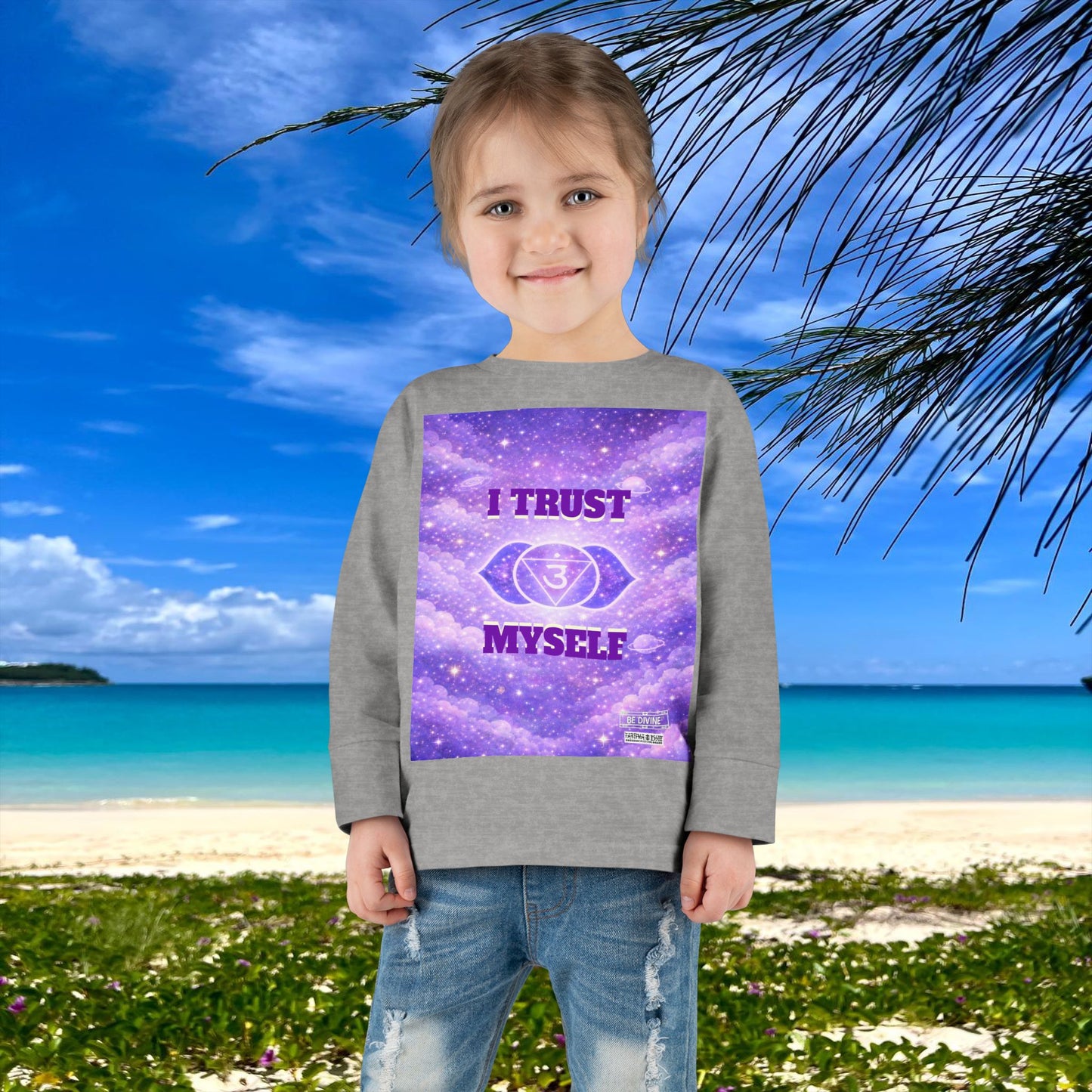 BE DIVINE™ Third Eye Chakra Toddler Long Sleeve Tee | Intuition & Inner Wisdom Shirt