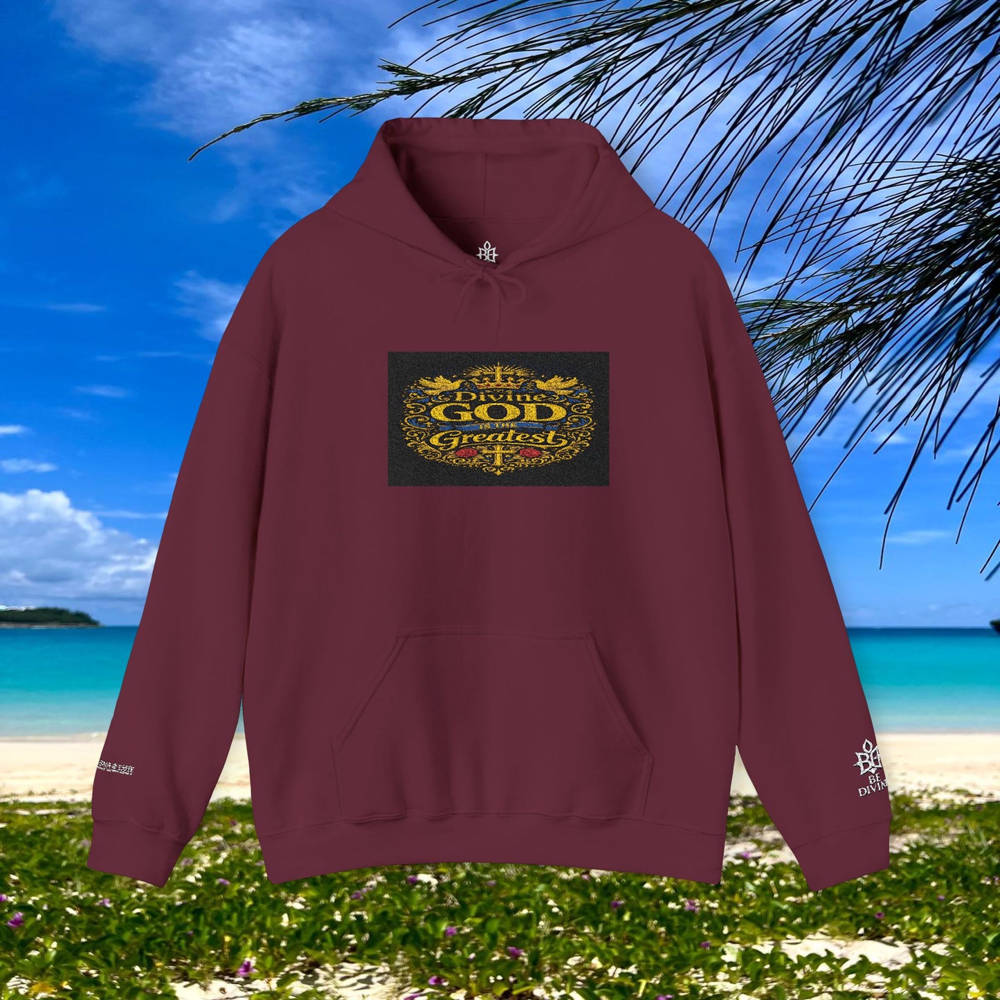 BE DIVINE™ “Divine God Is the Greatest” Embroidered Unisex Hoodie