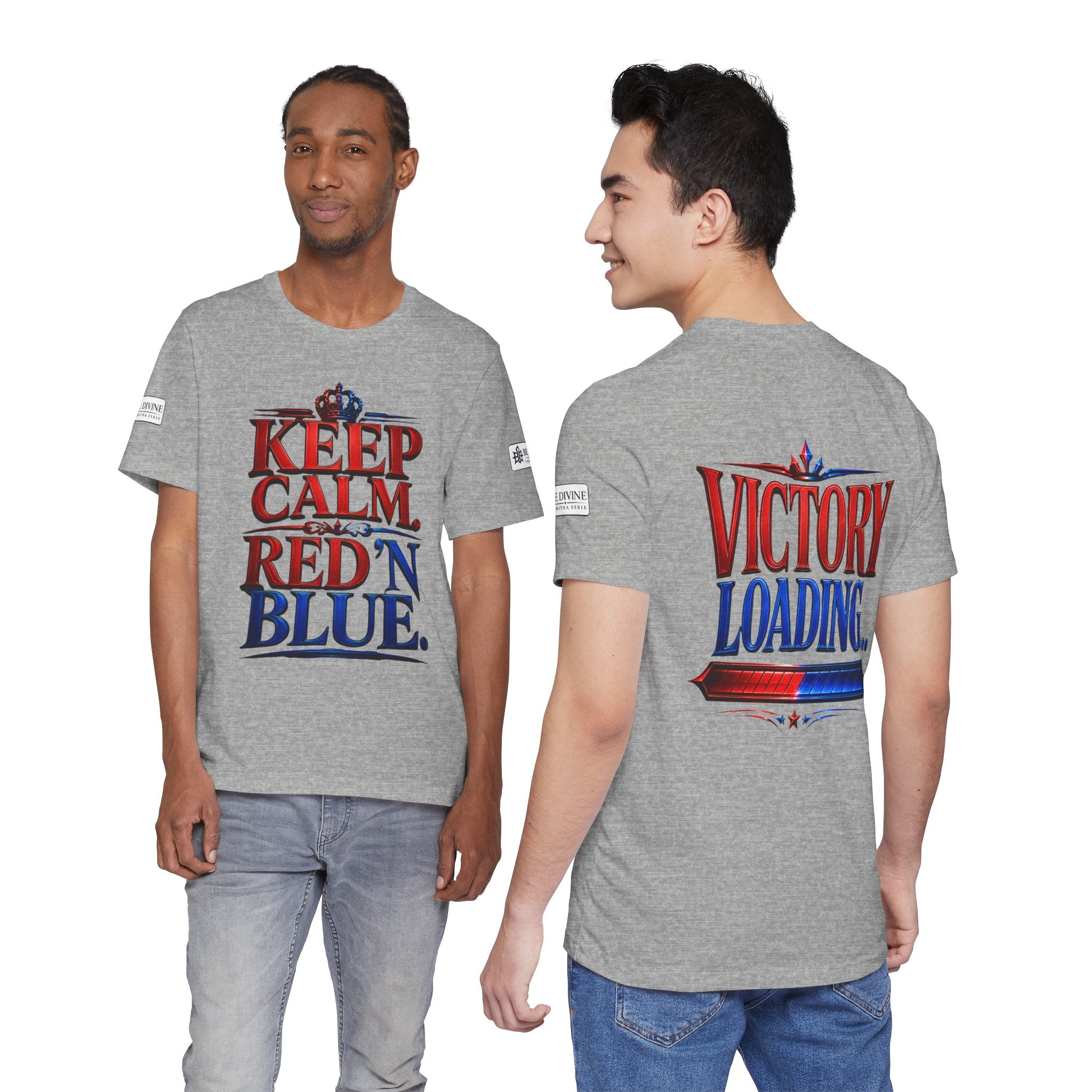 BE DIVINE™ Keep Calm. Red ’N Blue. Tee