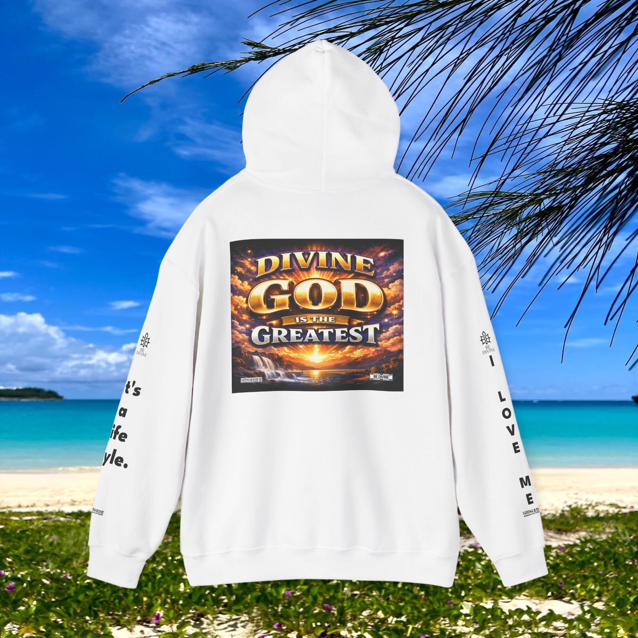 BE DIVINE™ Unisex Heavy Blend Hoodie – Divine God Is the Greatest Faith Statement Sweatshirt