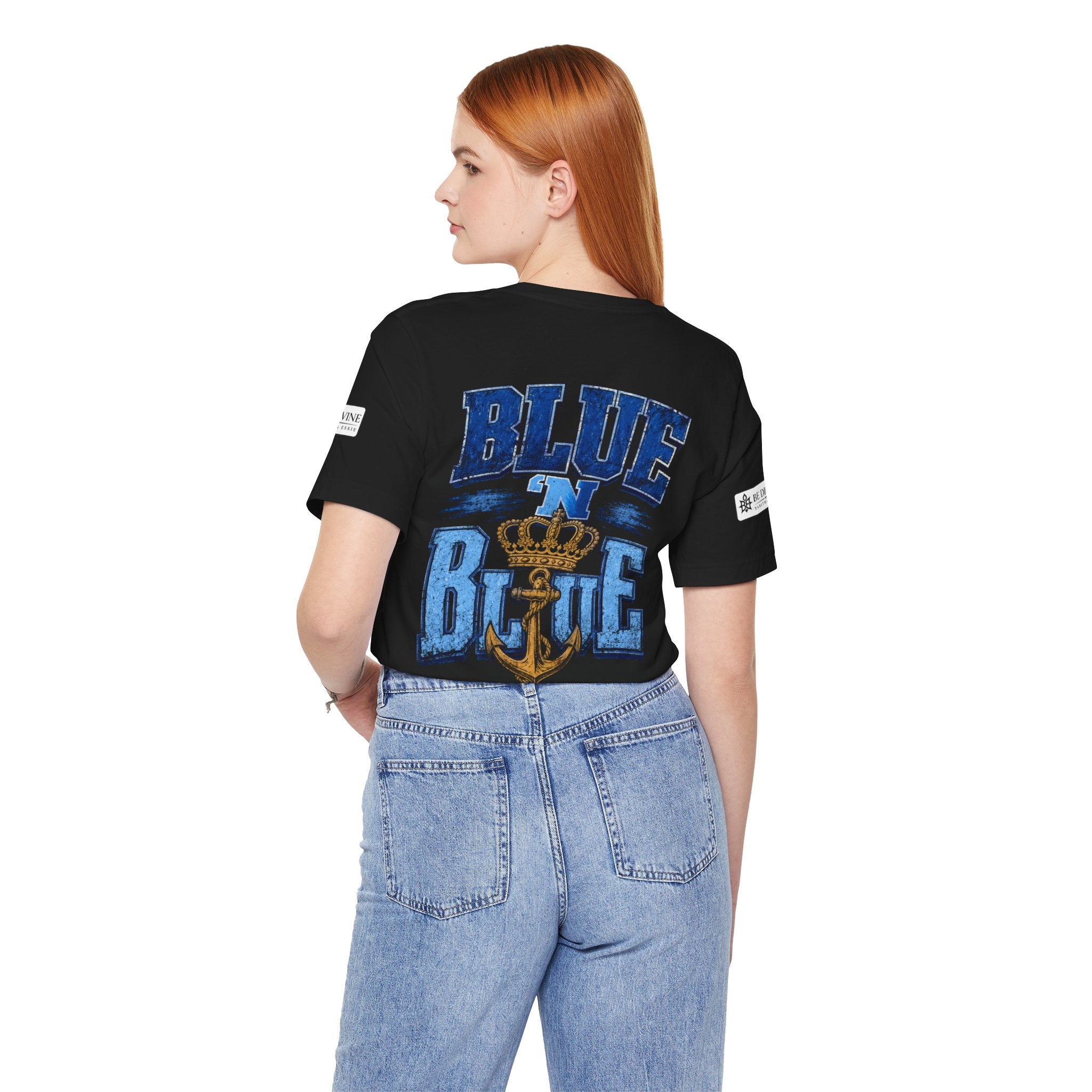 BE DIVINE™ BLUE 'N BLUE T-Shirt – Crown 'N Anchor Edition