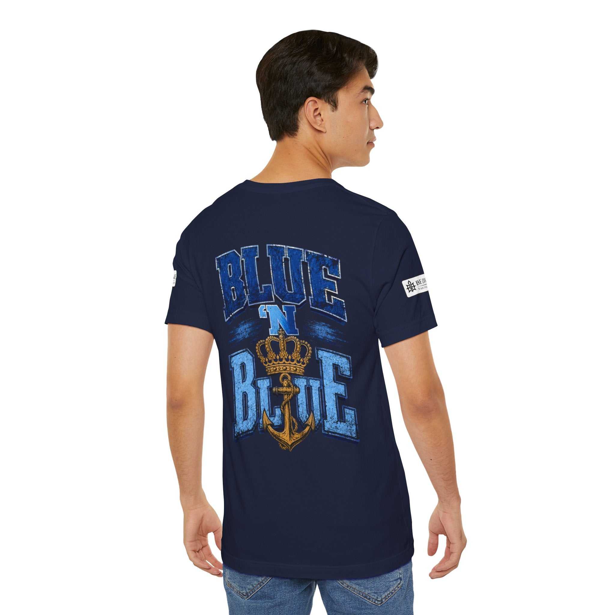 BE DIVINE™ BLUE 'N BLUE T-Shirt – Crown 'N Anchor Edition