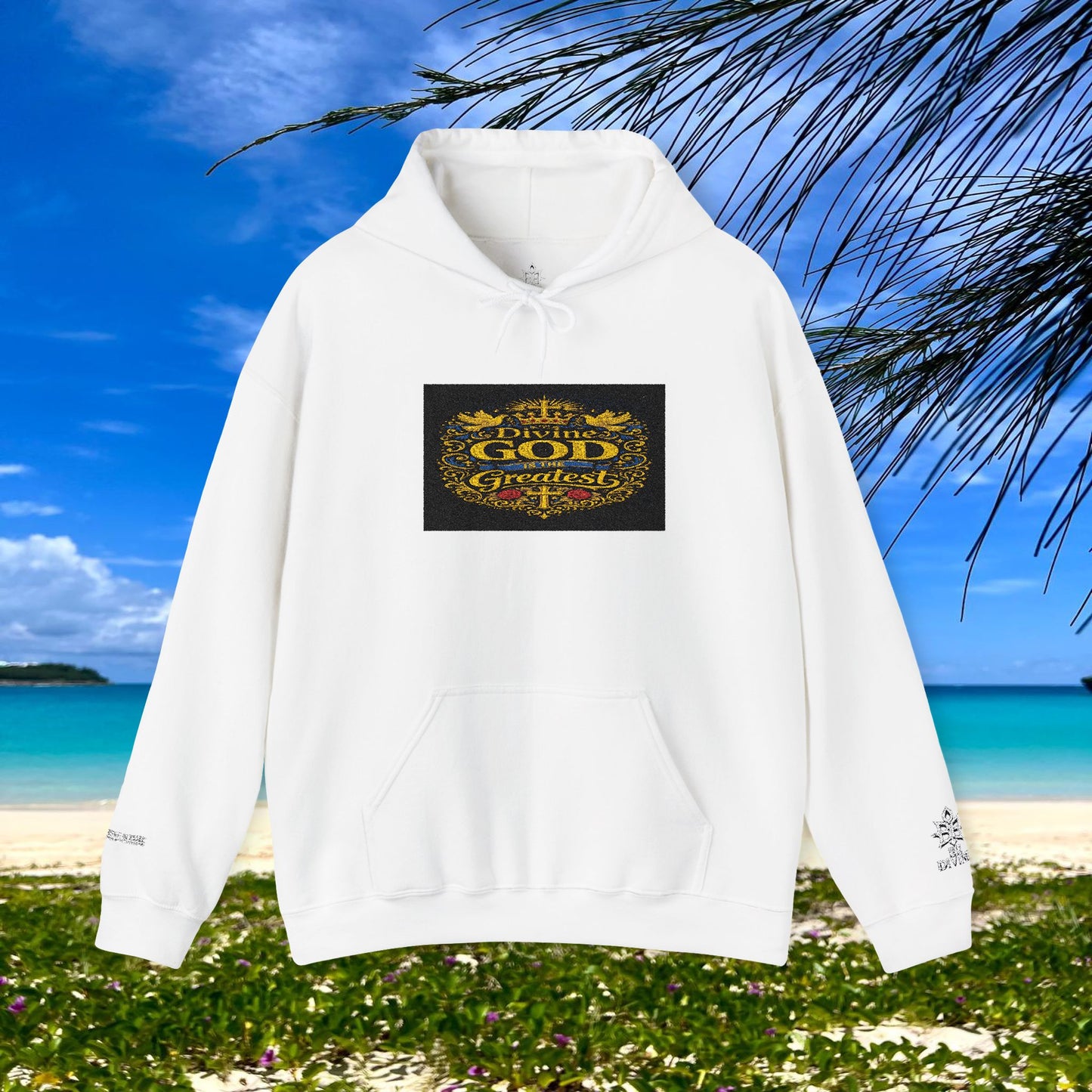 BE DIVINE™ “Divine God Is the Greatest” Embroidered Unisex Hoodie