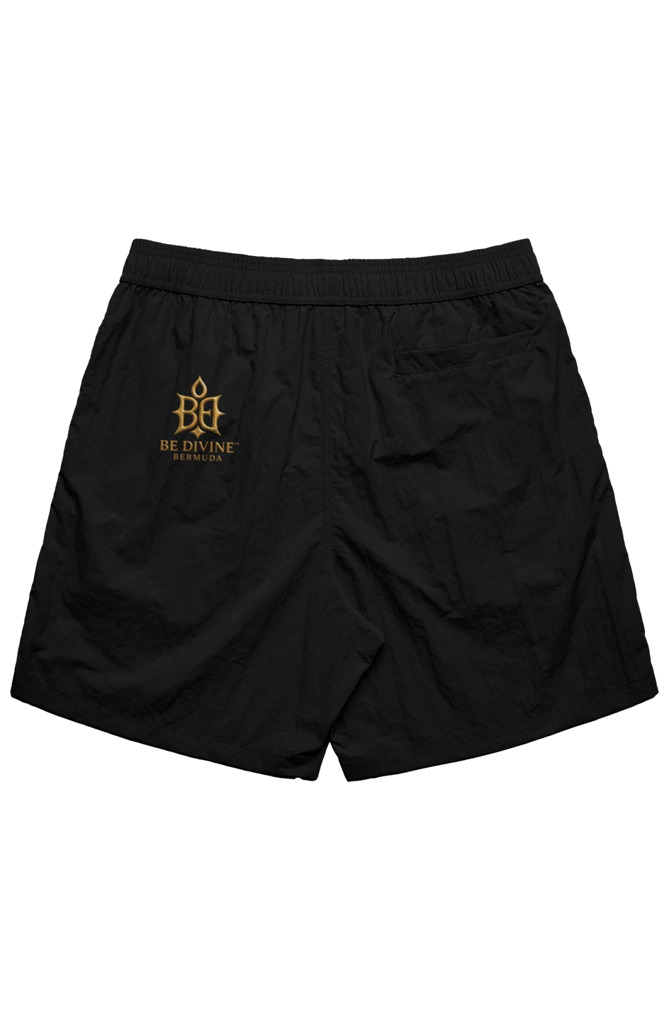BE DIVINE Bermuda Luxury Embroidered Swim Shorts