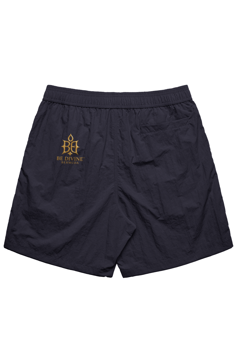 BE DIVINE Bermuda Luxury Embroidered Swim Shorts