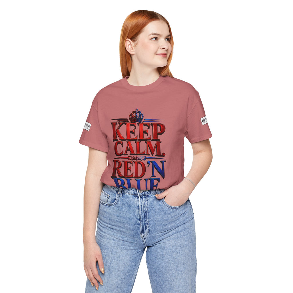 BE DIVINE™ Keep Calm. Red ’N Blue. Tee