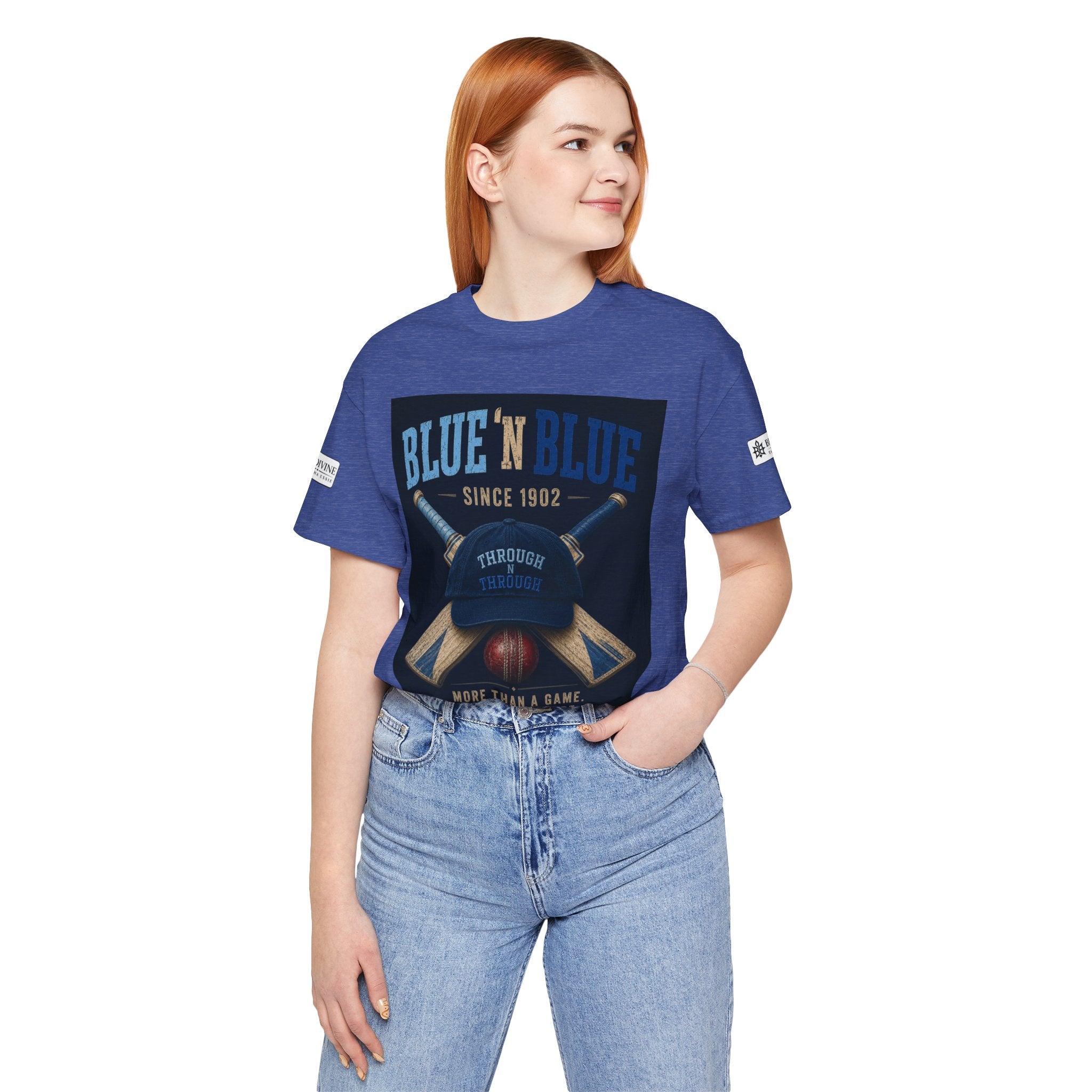 BE DIVINE™ Blue 'N Blue Since 1902 – Through 'N Through Heritage Tee