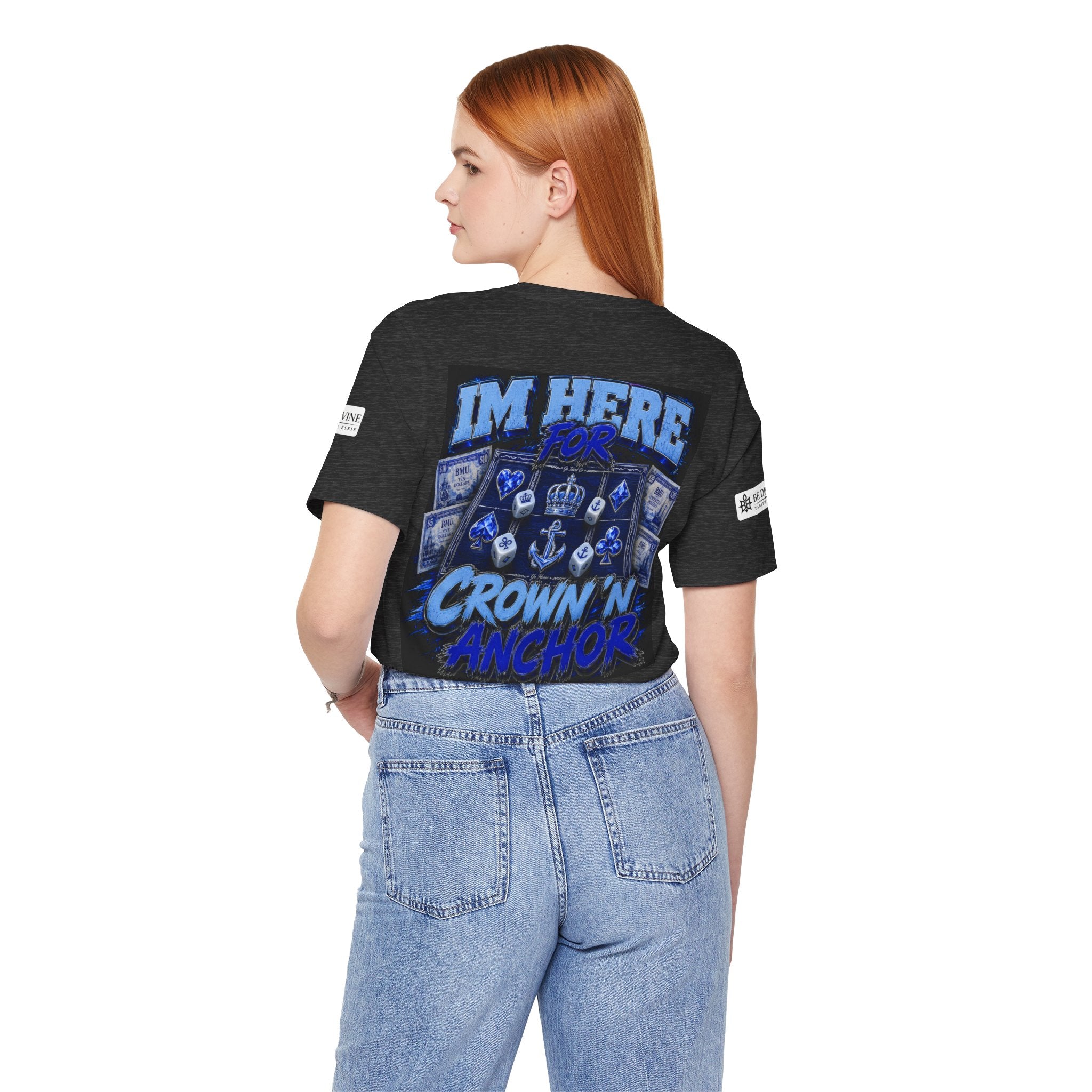 BE DIVINE™ Blue 'N Blue Heritage – I'm Here For Crown & Anchor Tee