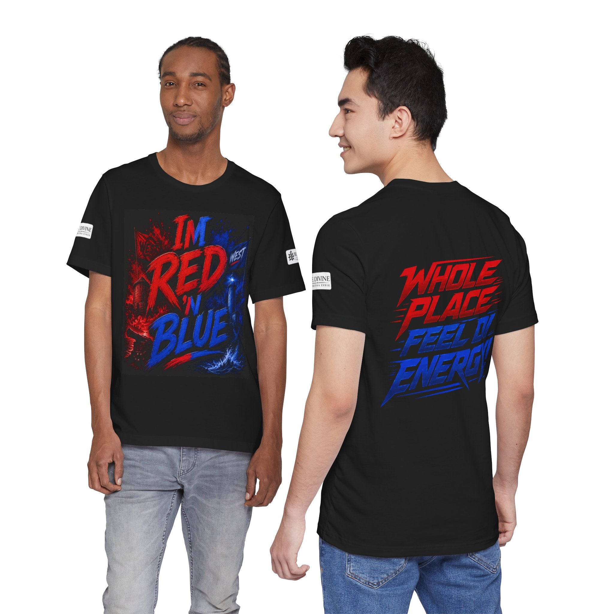 BE DIVINE™ I’m Red ’N Blue Energy Tee