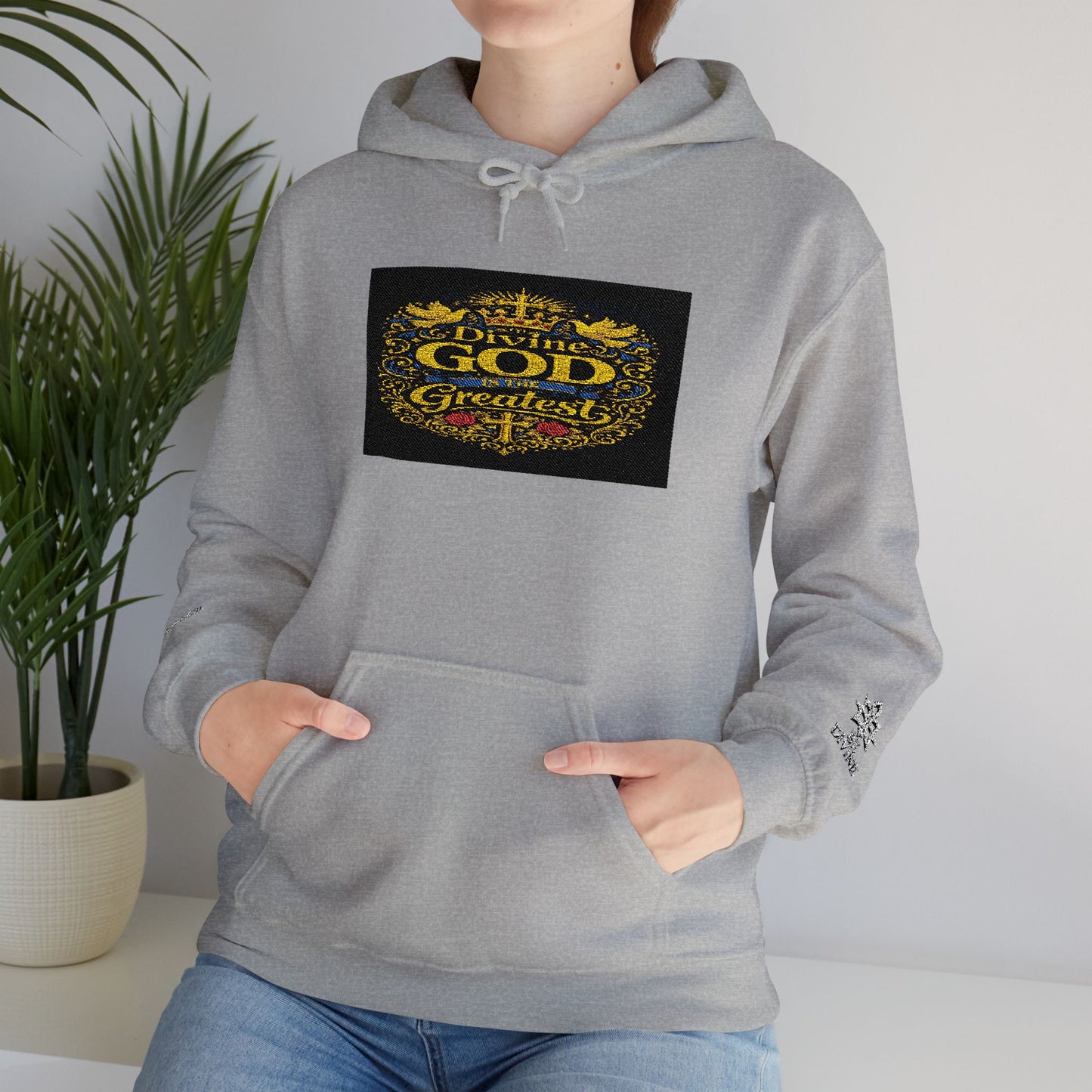 BE DIVINE™ “Divine God Is the Greatest” Embroidered Unisex Hoodie