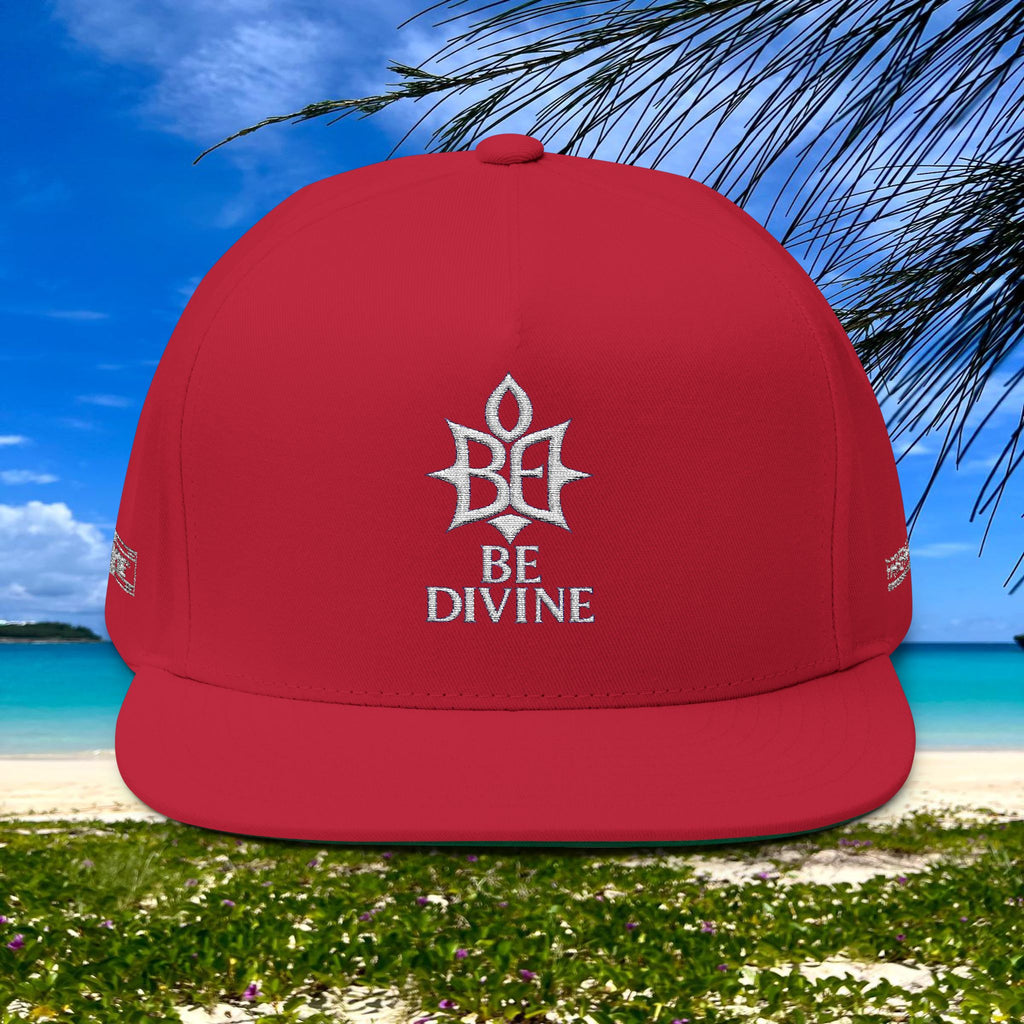 BE DIVINE™ Flat Bill Cap – Embroidered Signature