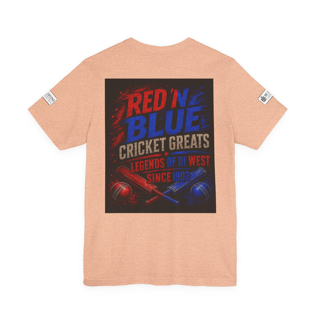 BE DIVINE™ Red ’N Blue Cricket Greats Tee