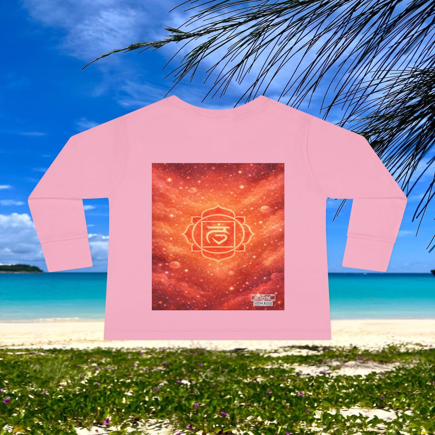 BE DIVINE™ Root Chakra Toddler Long Sleeve Tee | Safety & Security Affirmation Shirt