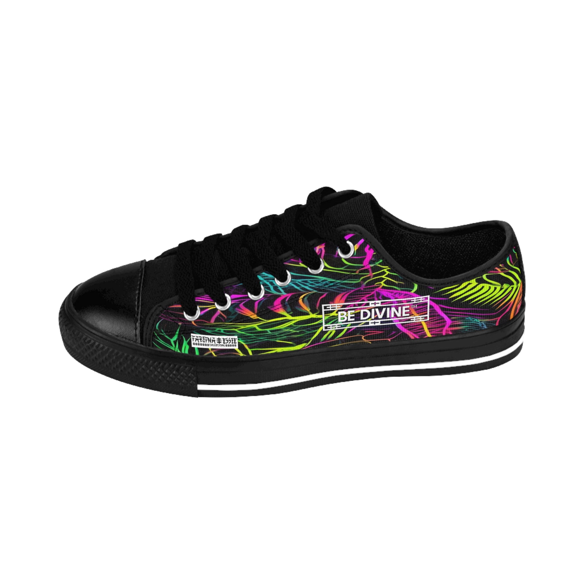 BE DIVINE™ Tropical Glow Sneakers – Neon Leaf Women’s Fashion Shoes