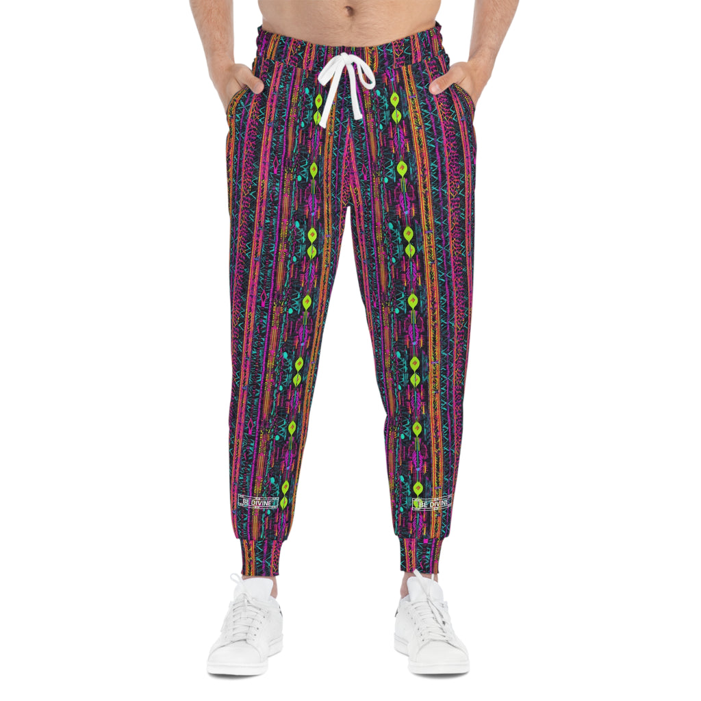 BE DIVINE™ Abstract Neon Unisex Athletic Joggers - by Tabitha Essie