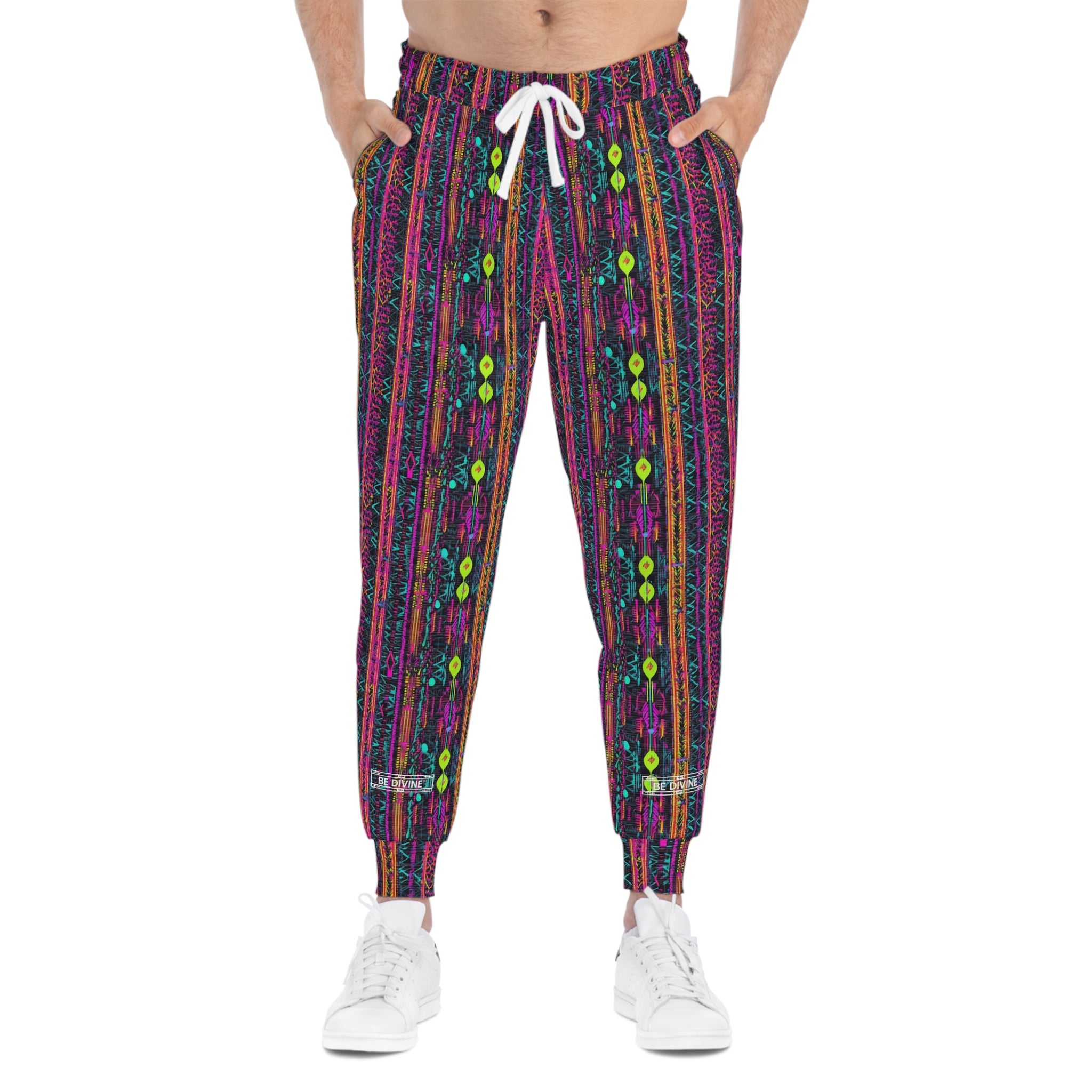BE DIVINE™ Abstract Neon Unisex Athletic Joggers - by Tabitha Essie