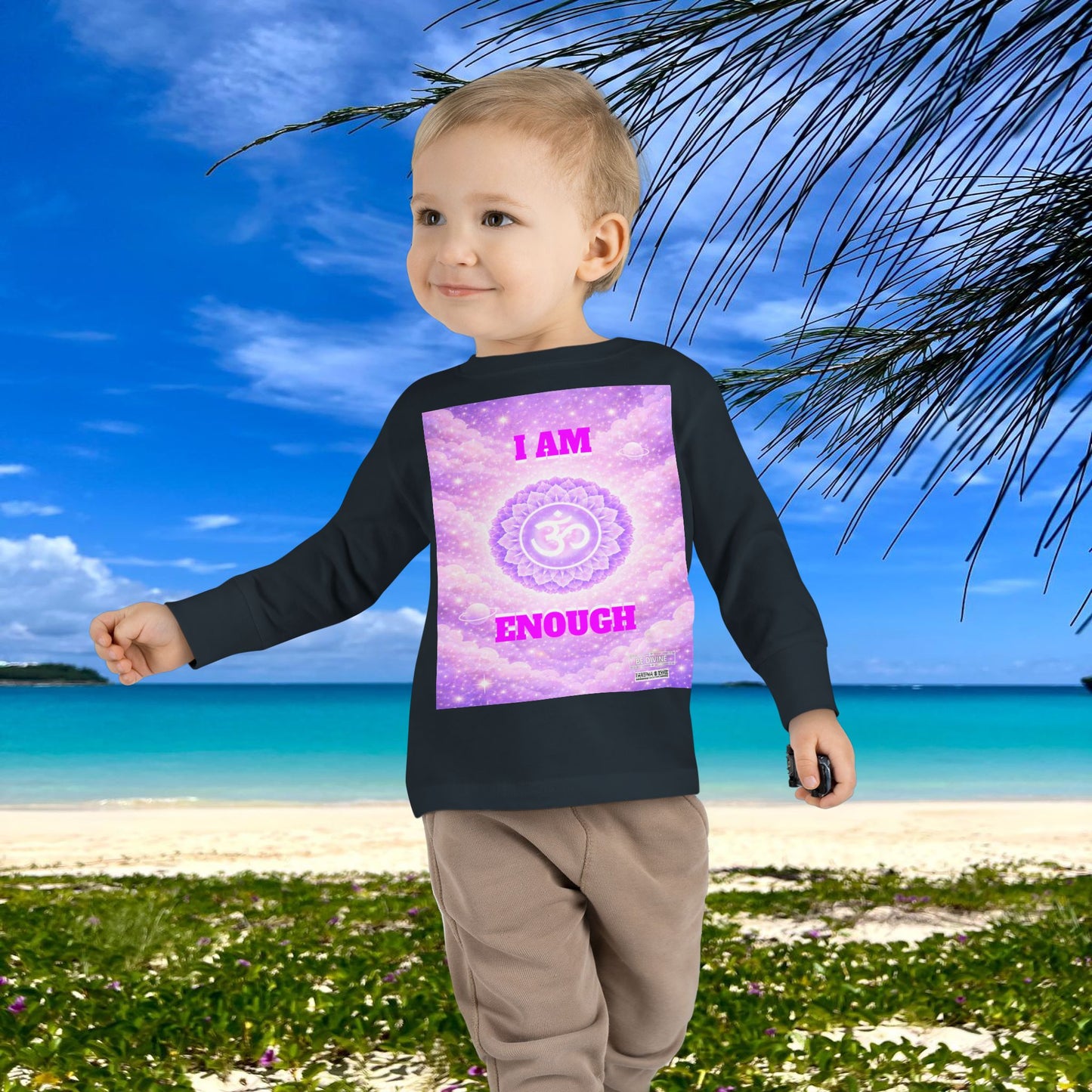 BE DIVINE™ Crown Chakra Toddler Long Sleeve Tee | Worthiness & Inner Peace Shirt