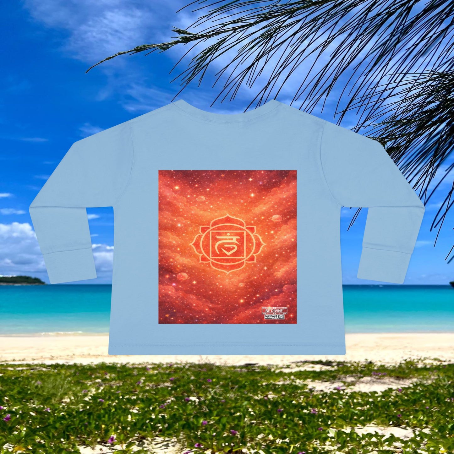 BE DIVINE™ Root Chakra Toddler Long Sleeve Tee | Safety & Security Affirmation Shirt