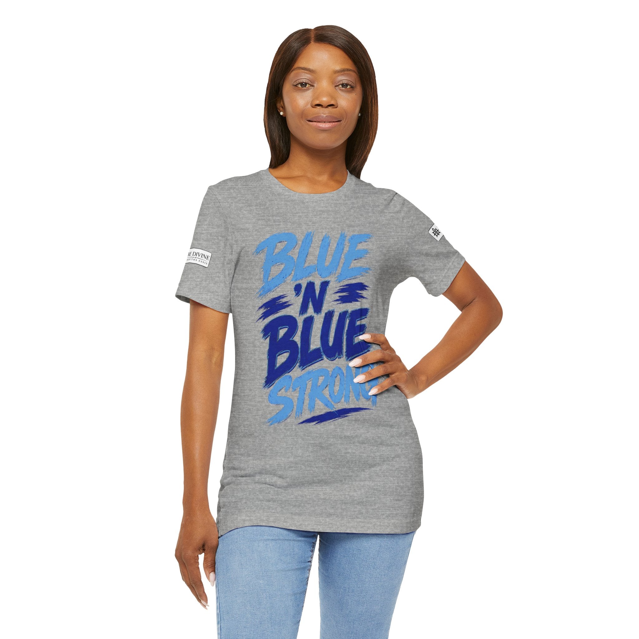BE DIVINE™ Blue 'N Blue Strong Tee – Let's Gooo Baby Blue 'N Blue Edition