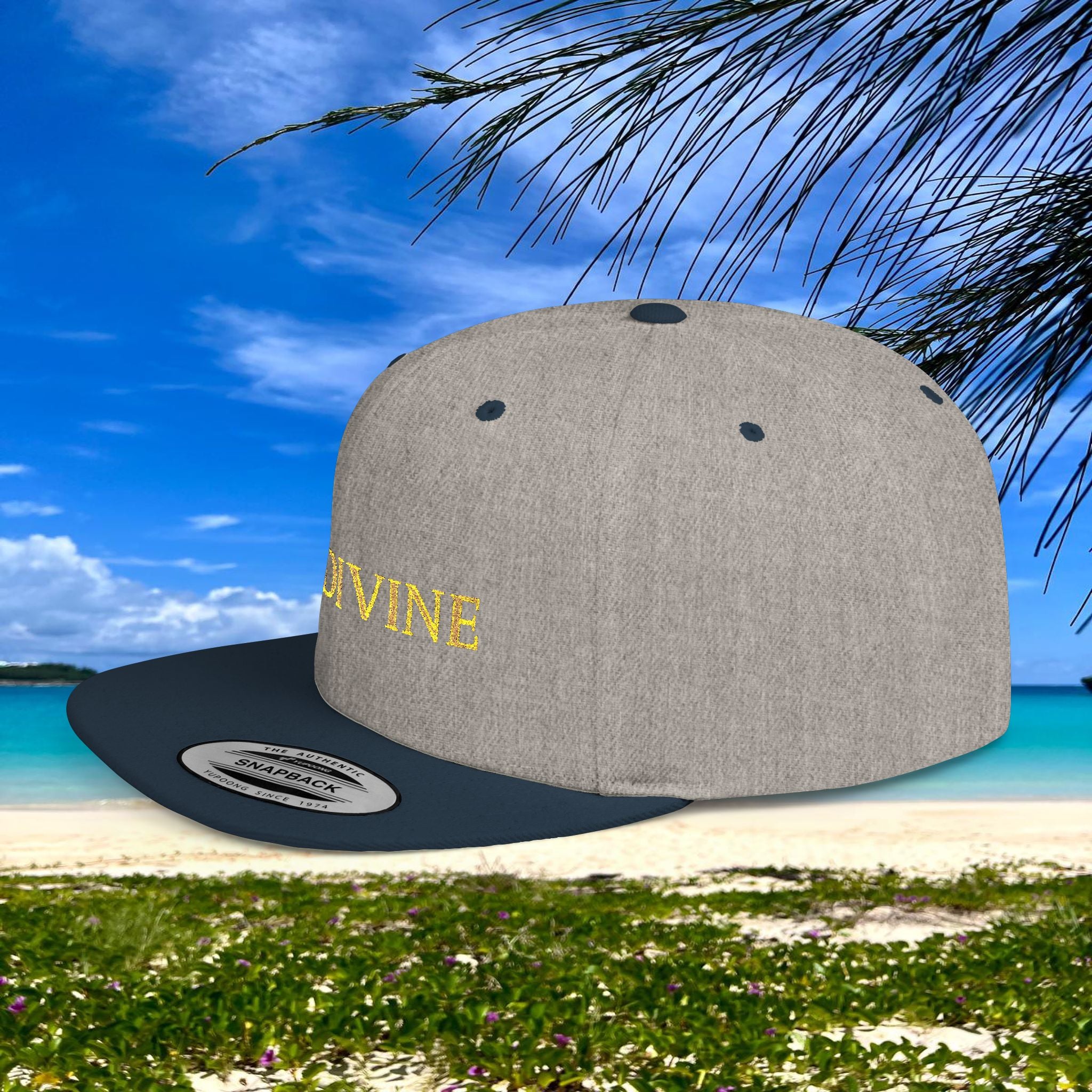 BE DIVINE™ Premium Snapback Cap – Embroidered Gold