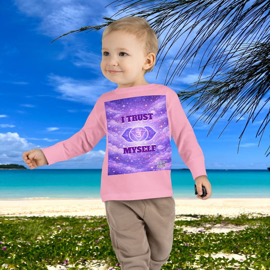 BE DIVINE™ Third Eye Chakra Toddler Long Sleeve Tee | Intuition & Inner Wisdom Shirt