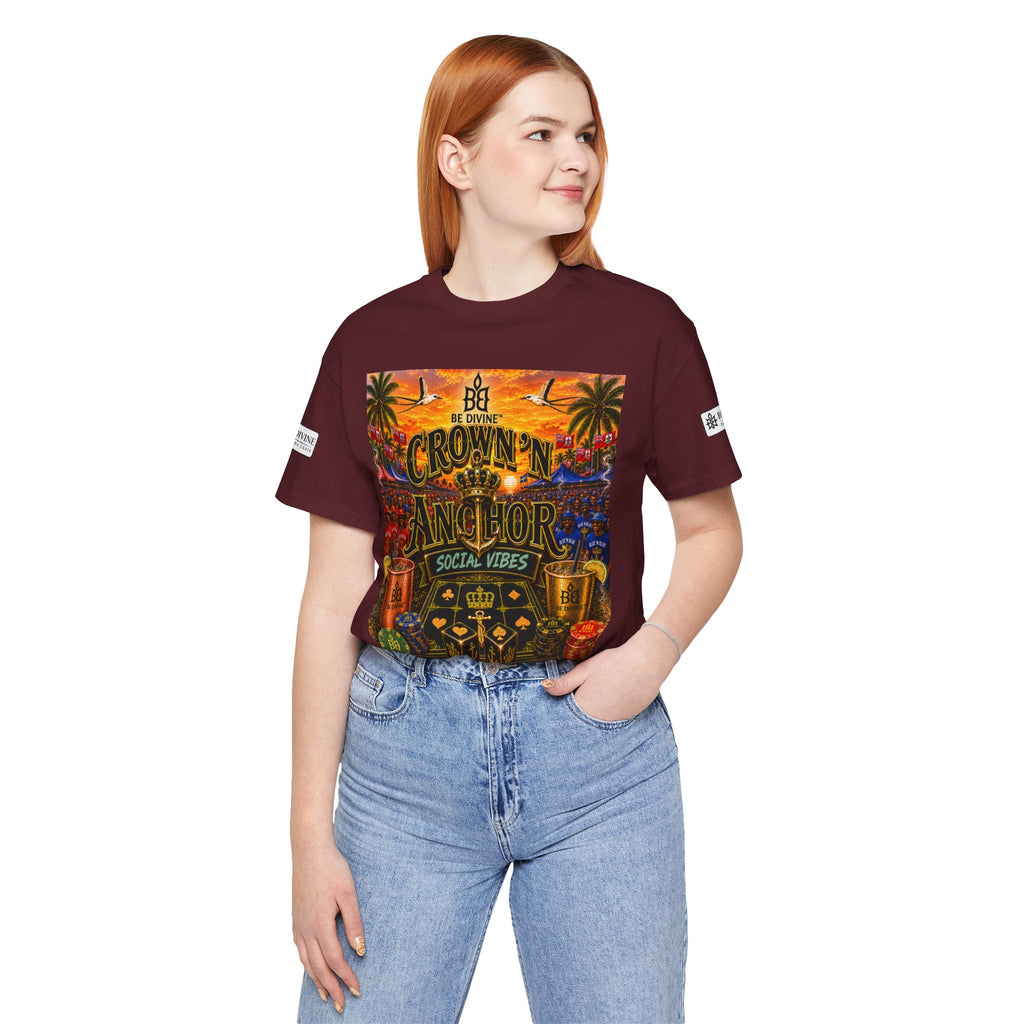BE DIVINE™ Cup Match Social Vibes Tee – Crown 'N Anchor Edition
