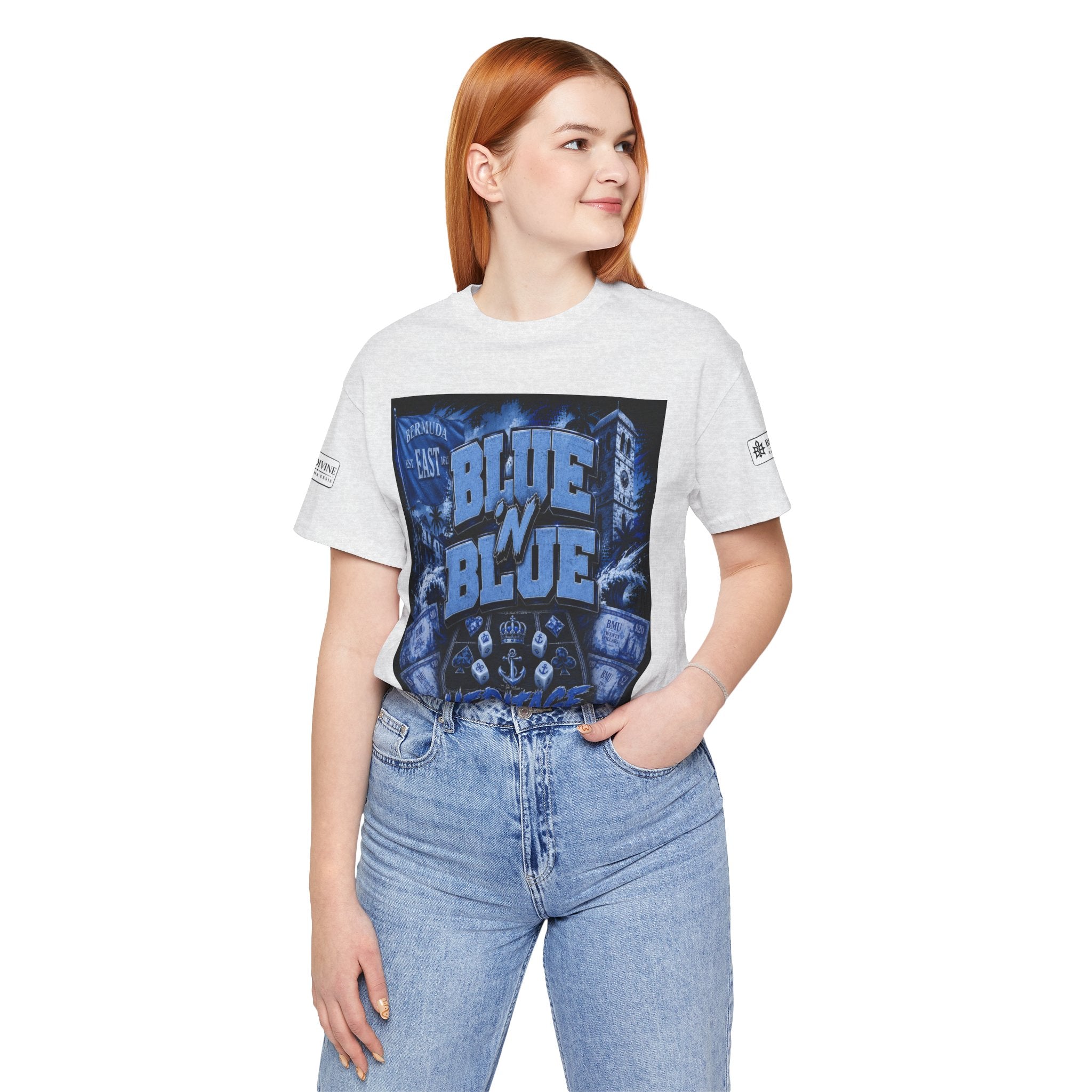 BE DIVINE™ Blue 'N Blue Heritage – I'm Here For Crown & Anchor Tee