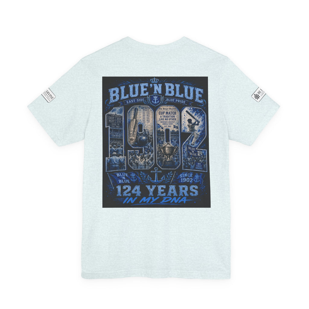 BE DIVINE™ Blue 'N Blue Cricket Greats Heritage Tee – Front & Back Collector Edition