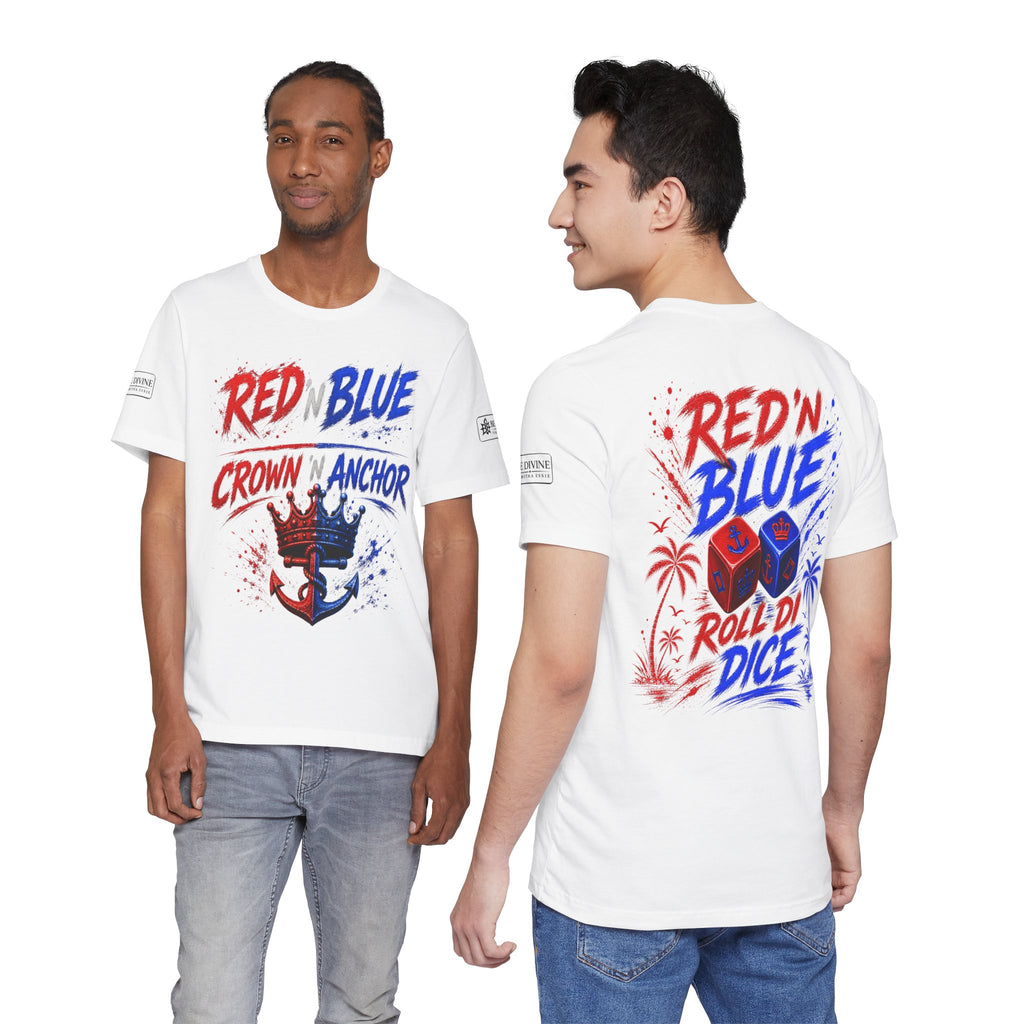 BE DIVINE™ Red ’N Blue Crown ’N Anchor Tee