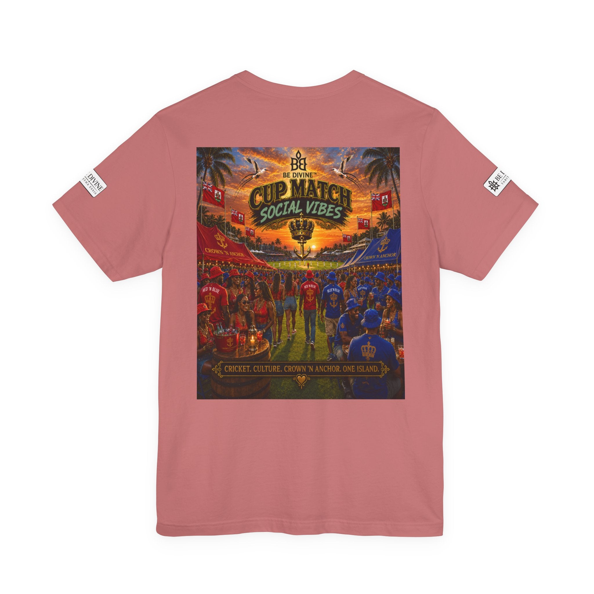 BE DIVINE™ Cup Match Social Vibes Tee – Crown 'N Anchor Edition