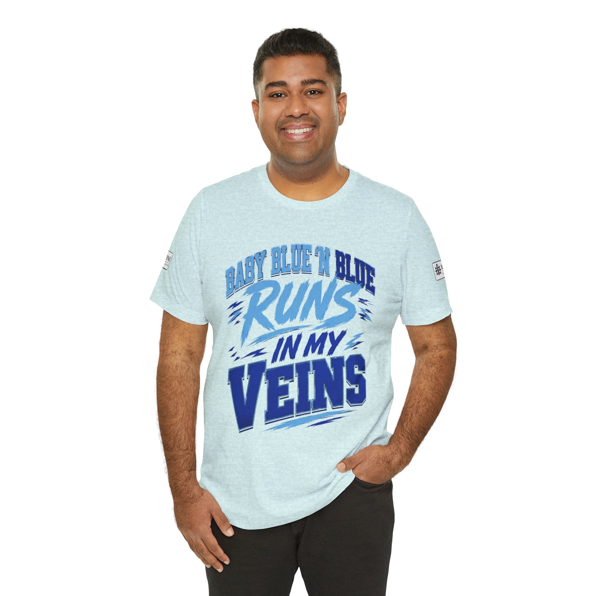 BE DIVINE™ Baby Blue 'N Blue Runs In My Veins Through 'N Through Tee