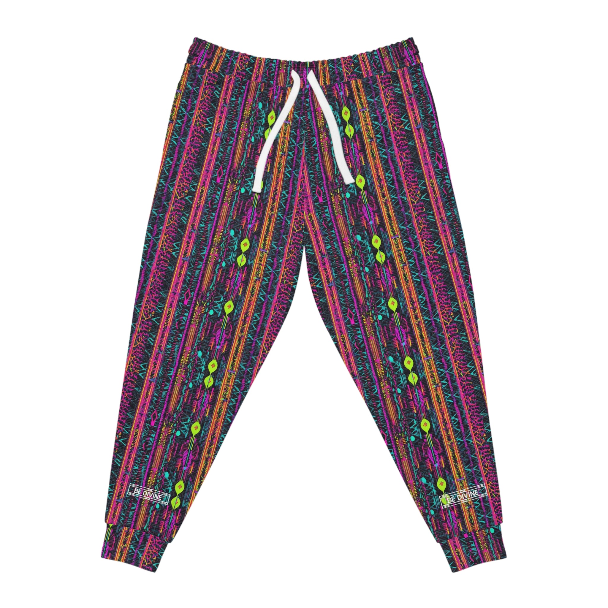BE DIVINE™ Abstract Neon Unisex Athletic Joggers - by Tabitha Essie