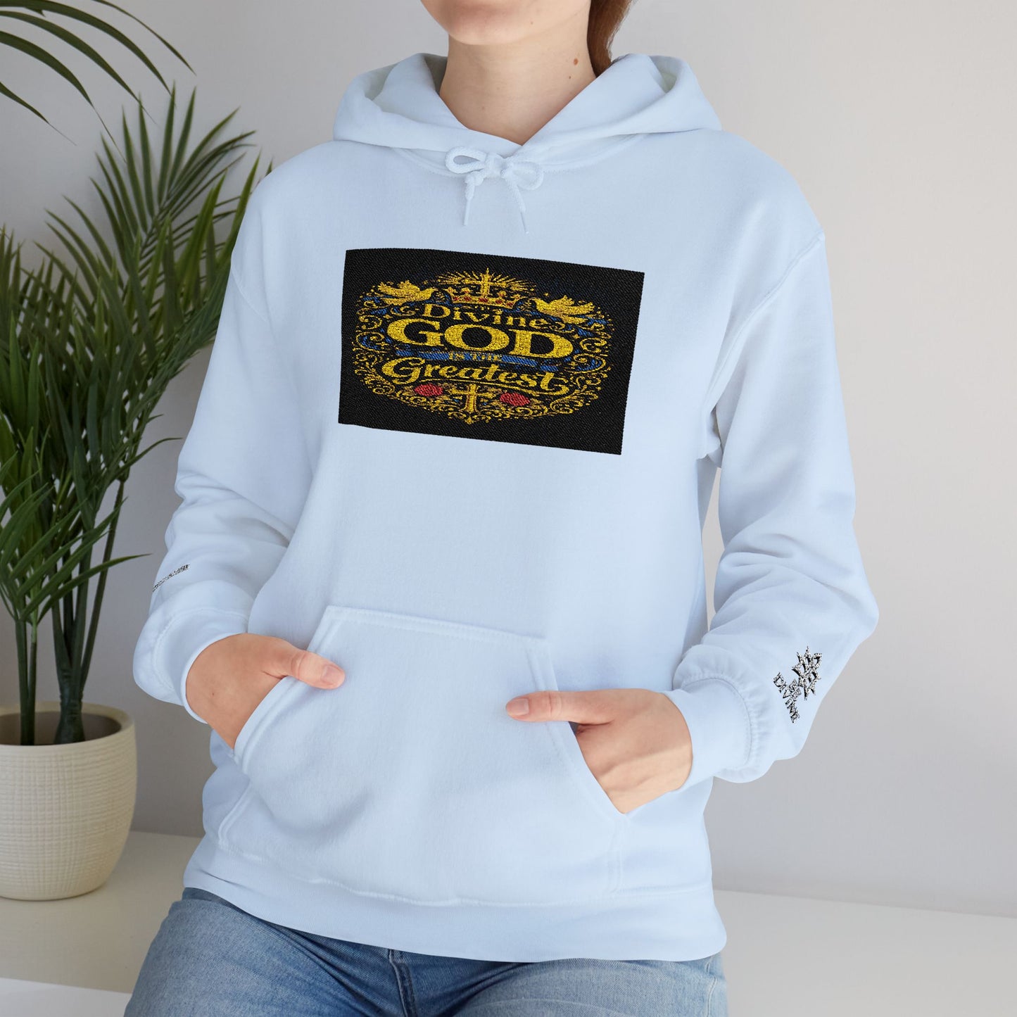 BE DIVINE™ “Divine God Is the Greatest” Embroidered Unisex Hoodie