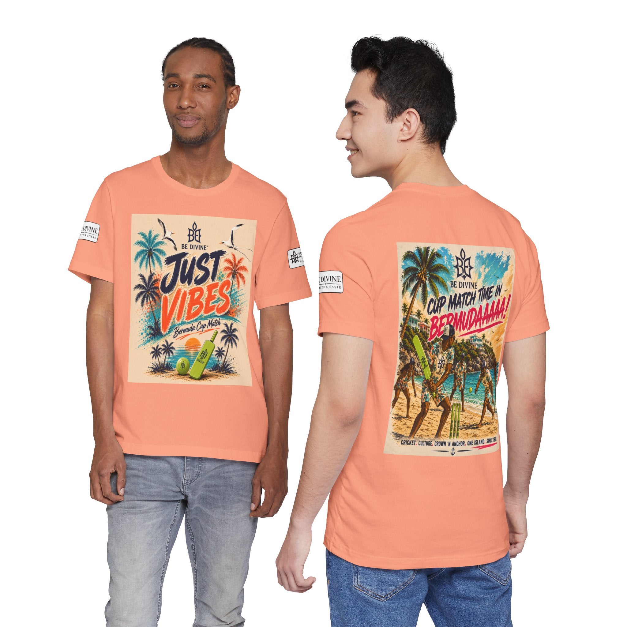 BE DIVINE™ Just Vibes Tee – Bermuda Cup Match Edition