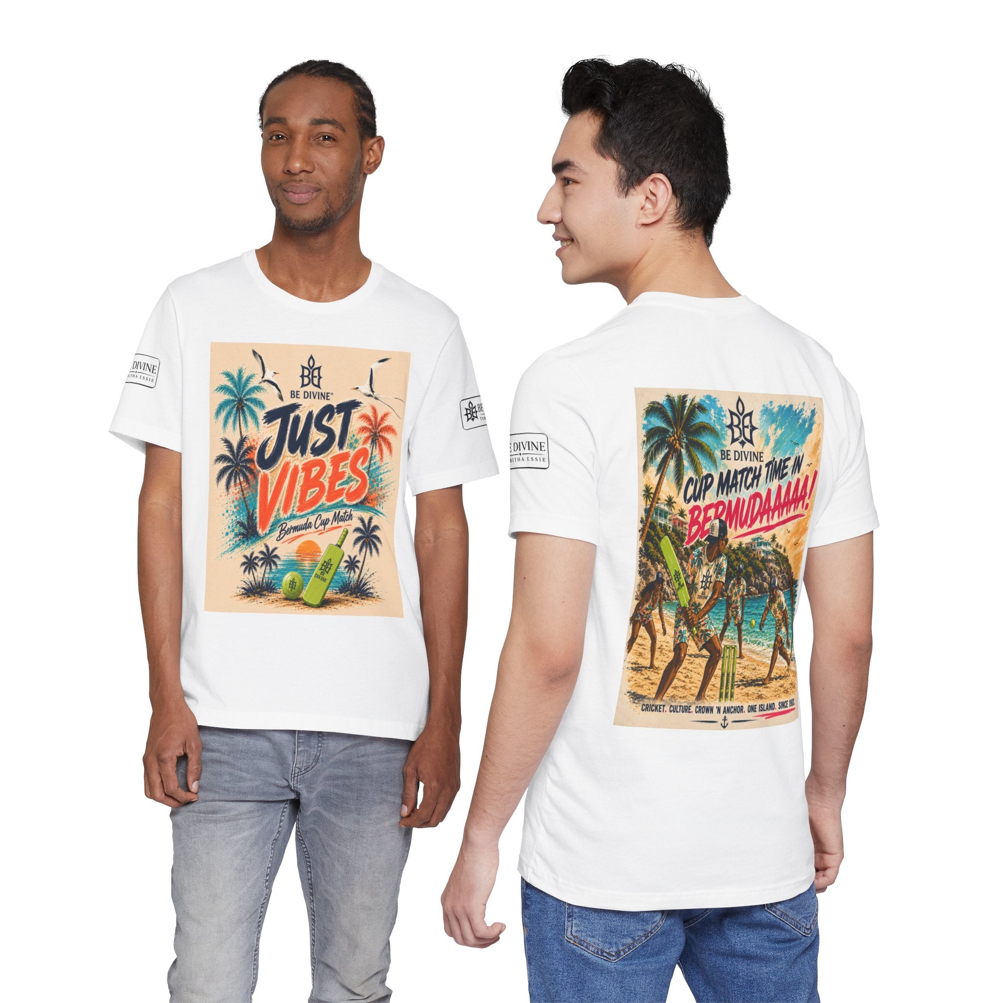 BE DIVINE™ Just Vibes Tee – Bermuda Cup Match Edition