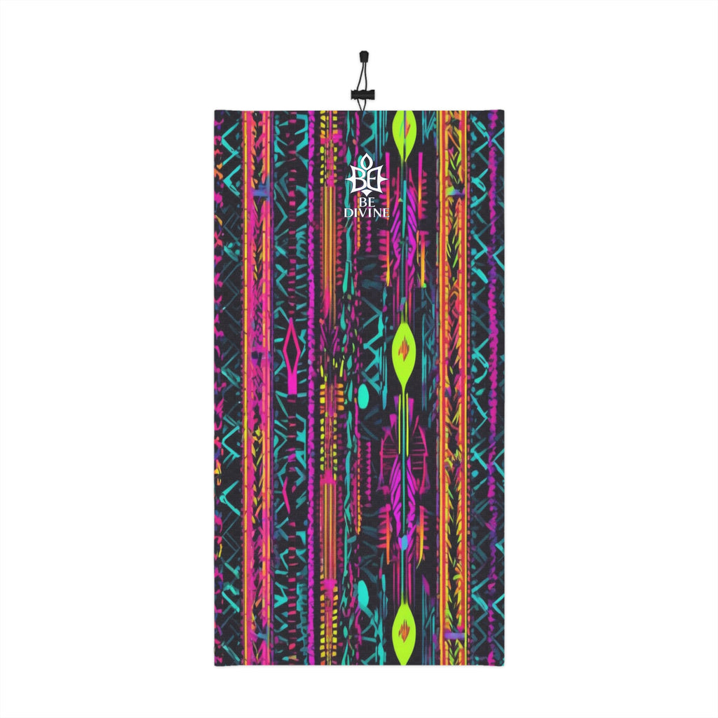BE DIVINE™ Abstract Neon Winter Neck Gaiter with Drawstring - by Tabitha Essie
