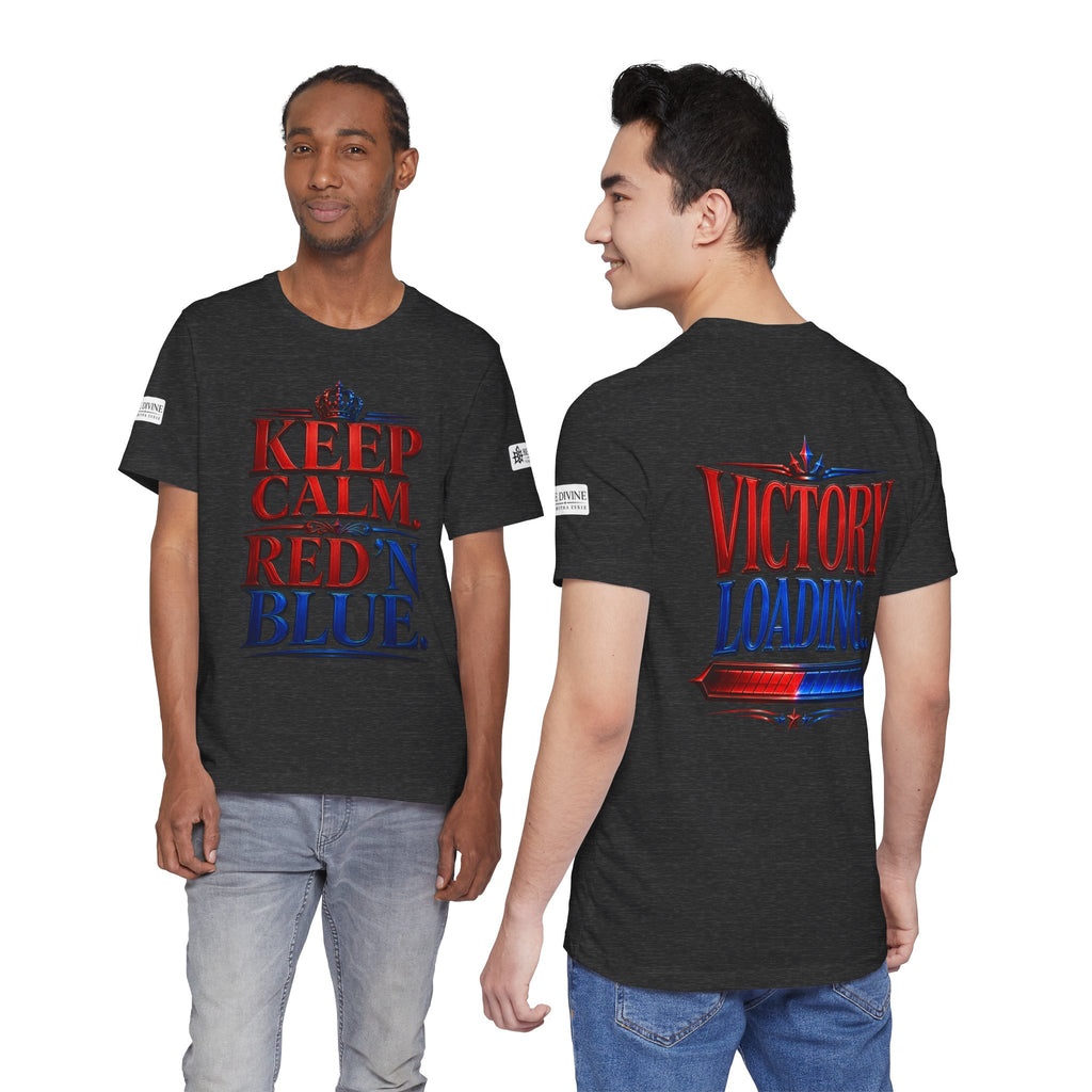 BE DIVINE™ Keep Calm. Red ’N Blue. Tee