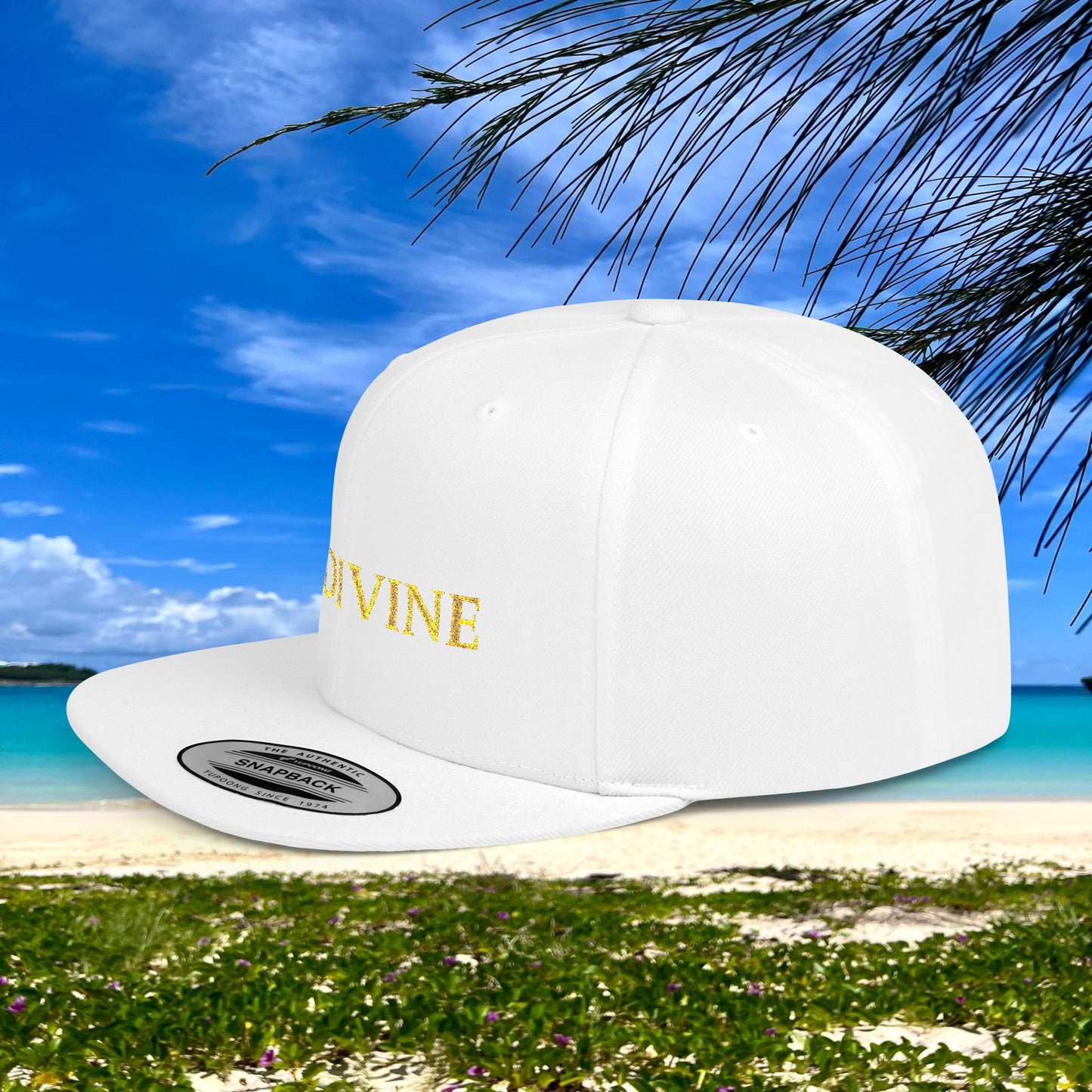 BE DIVINE™ Premium Snapback Cap – Embroidered Gold